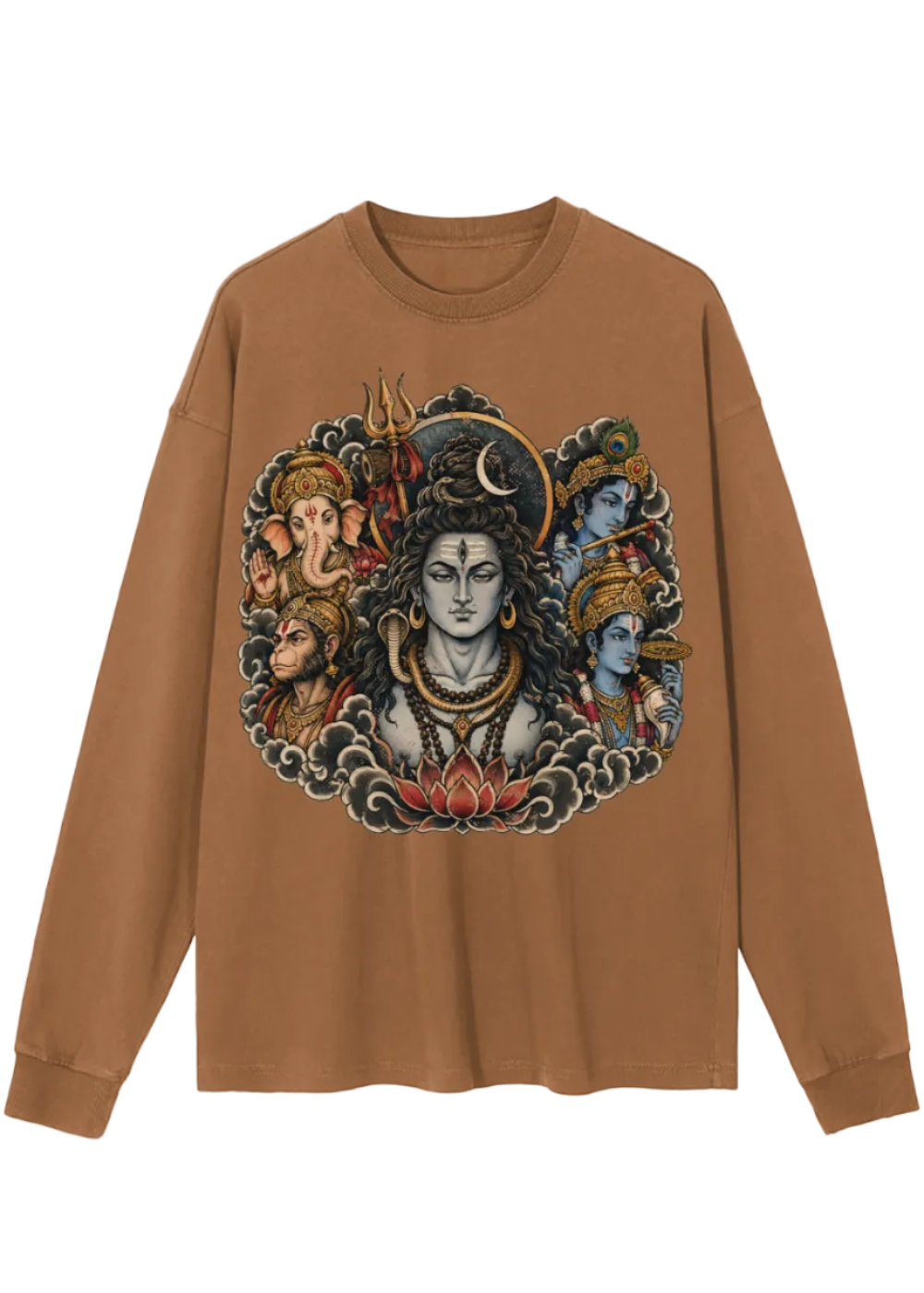Sacred Pantheon Japanese Tattoo Style Shiva Long Sleeve T-Shirt