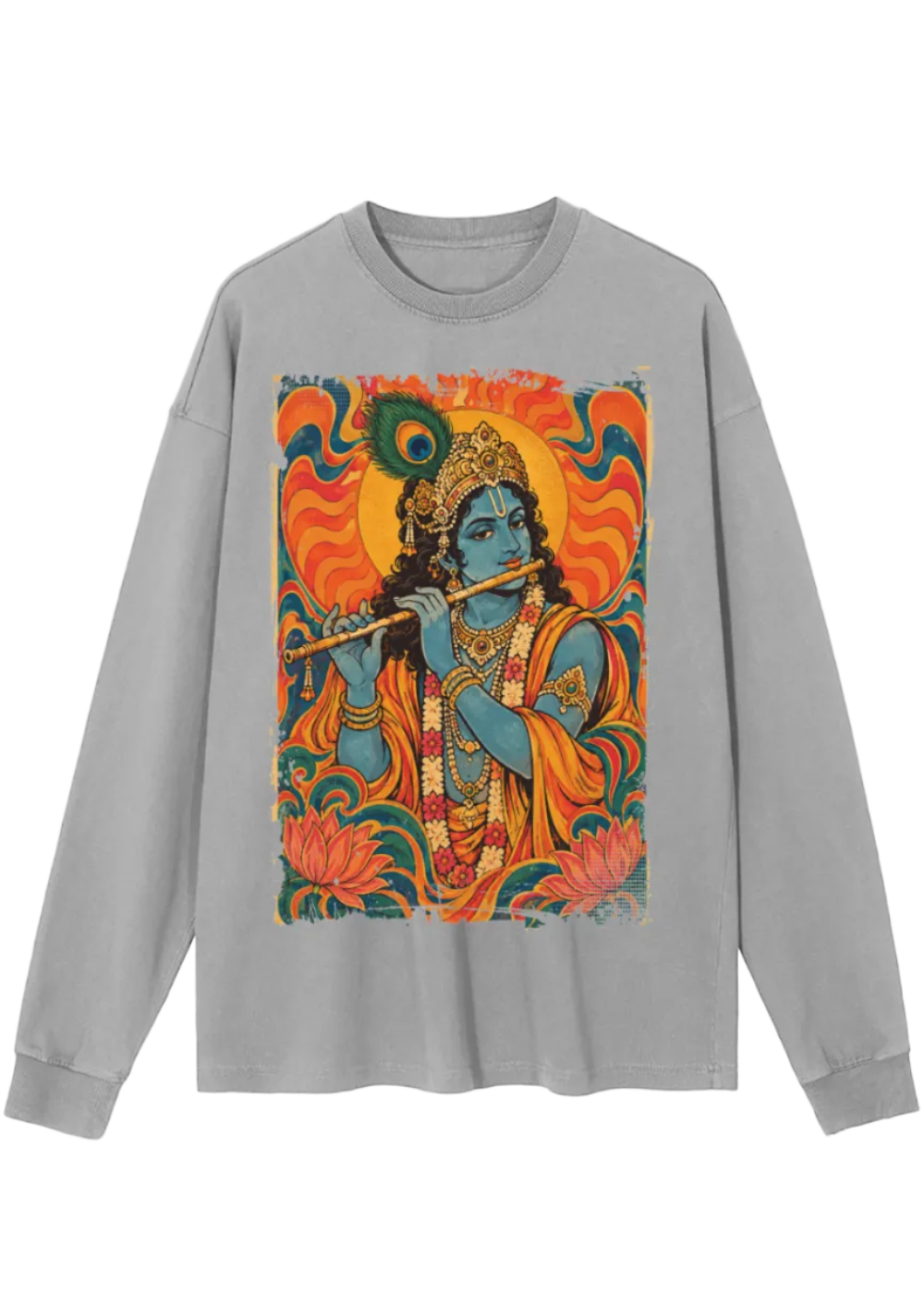 Krishna Vintage Washed Long Sleeve T-Shirt