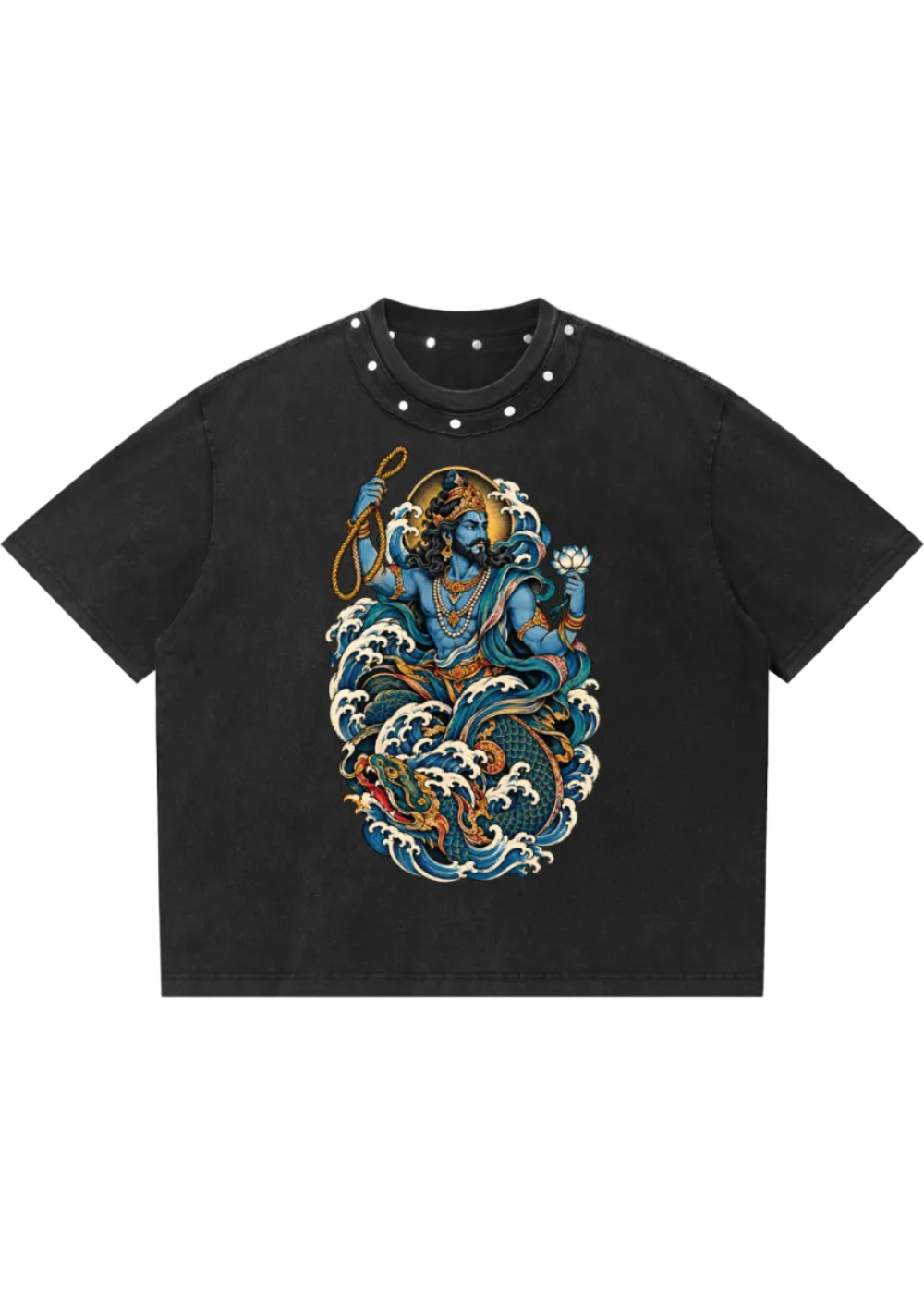 God Varuna Deva Washed Boxy T-Shirt