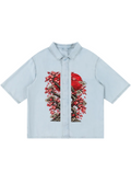 Japanese Cherry Blossom Shiva Vintage Wash Lyocell Shirt