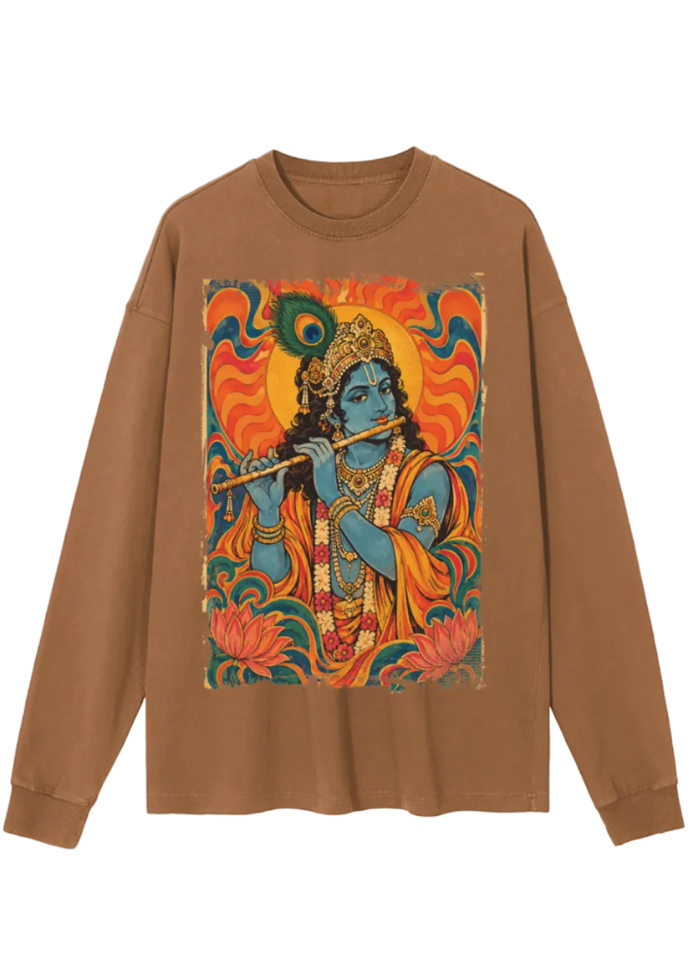Krishna Vintage Washed Long Sleeve T-Shirt