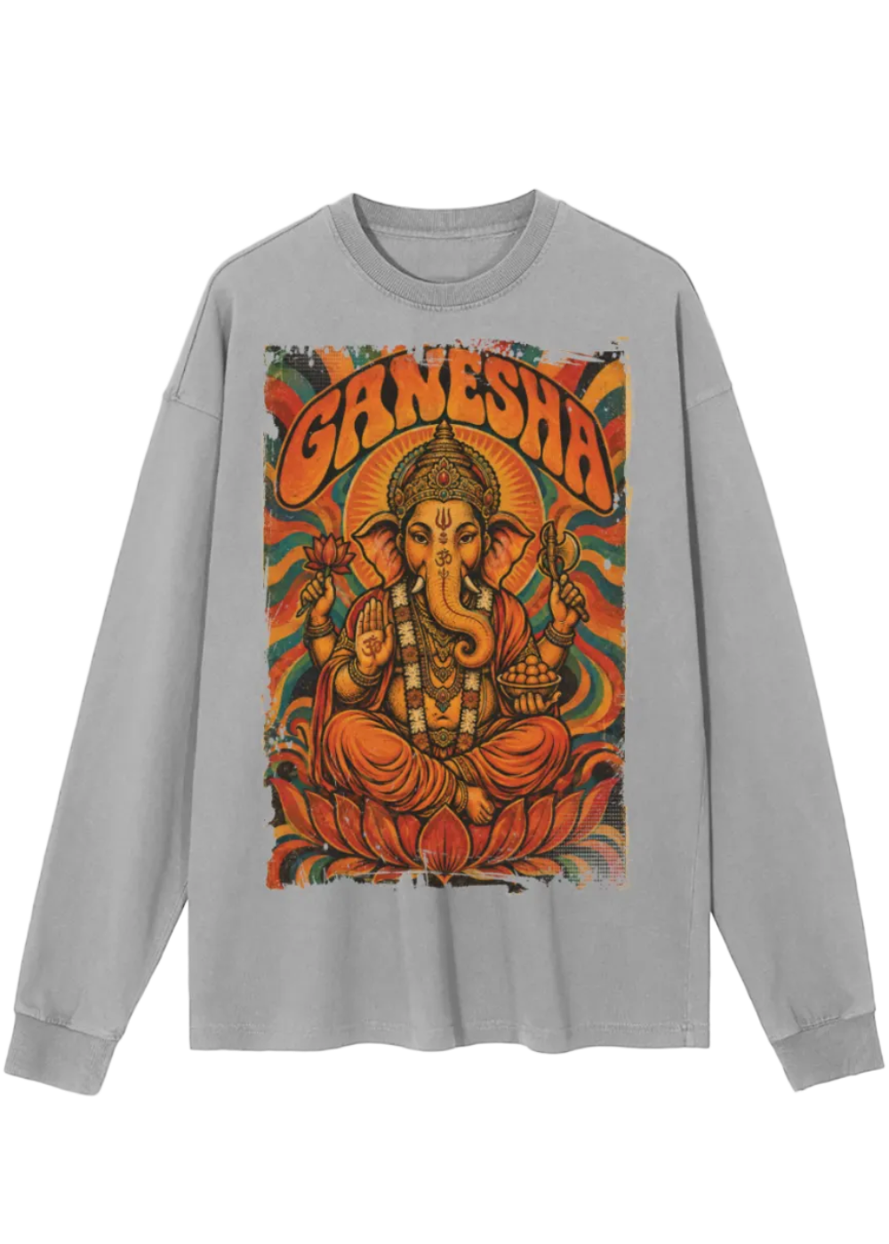 70s Ganesha Vintage Washed Long Sleeve T-Shirt