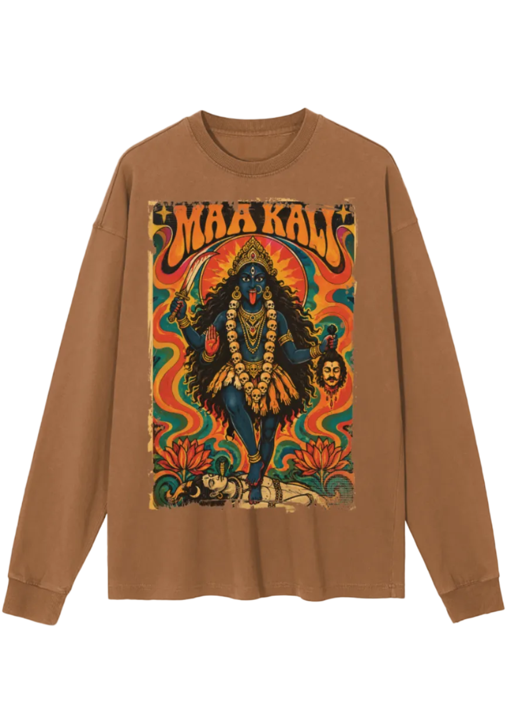 70s Groovy Maa Kali Long Sleeve Tee