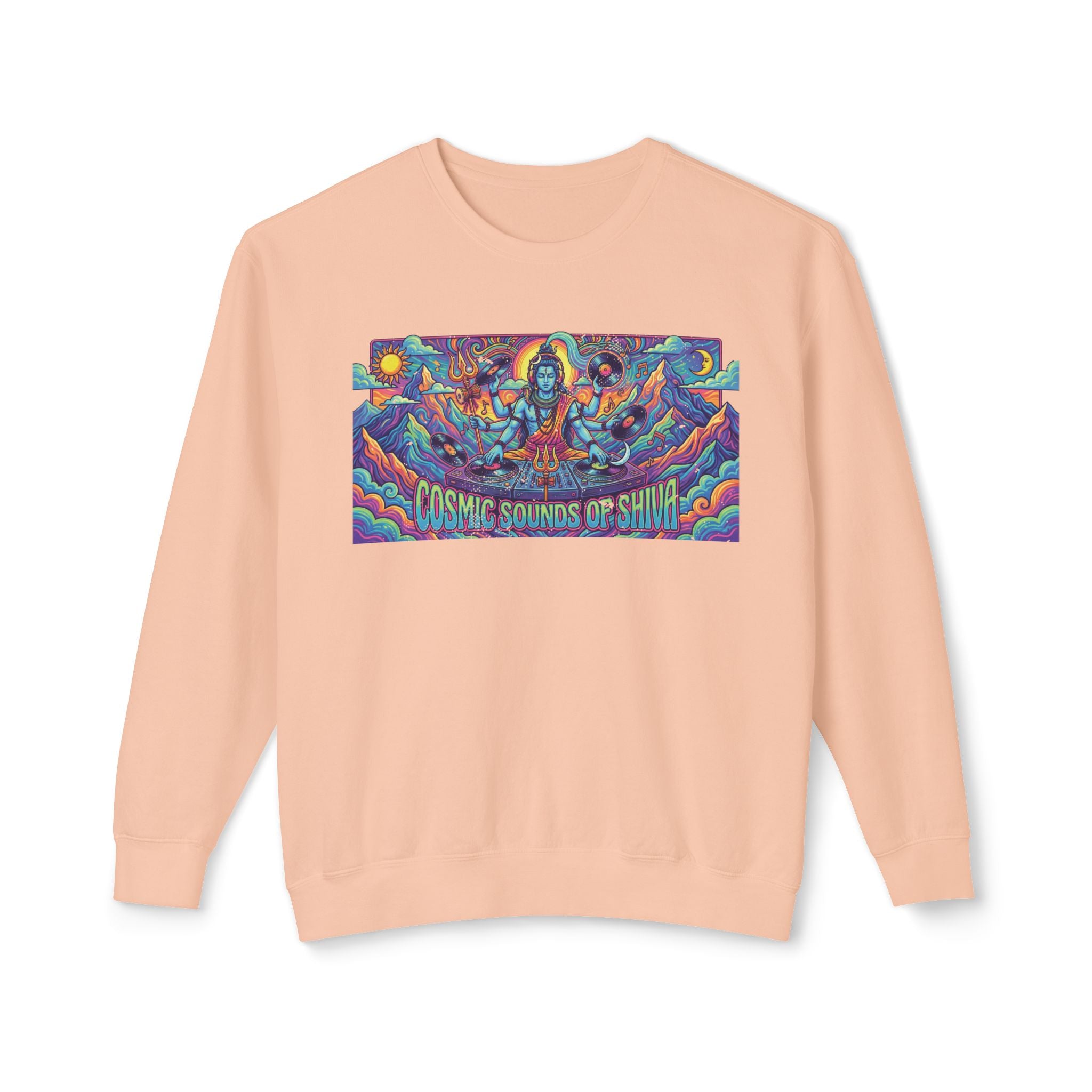 Cosmic Sounds of Shiva DJ Sweatshirt – Psychedelic Lord Shiva Festival Apparel