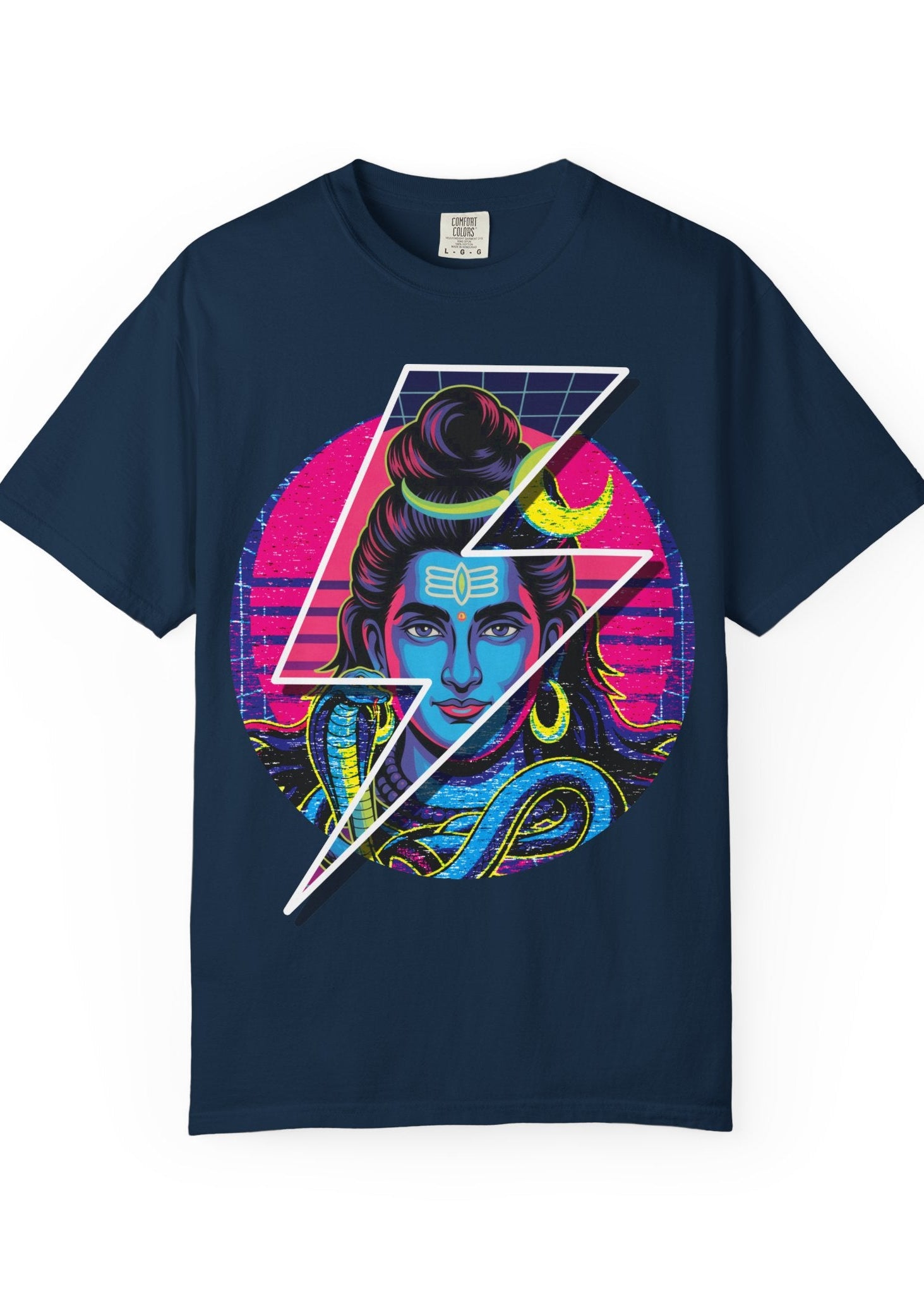 80s Retro Shiva Neon Wave Tee