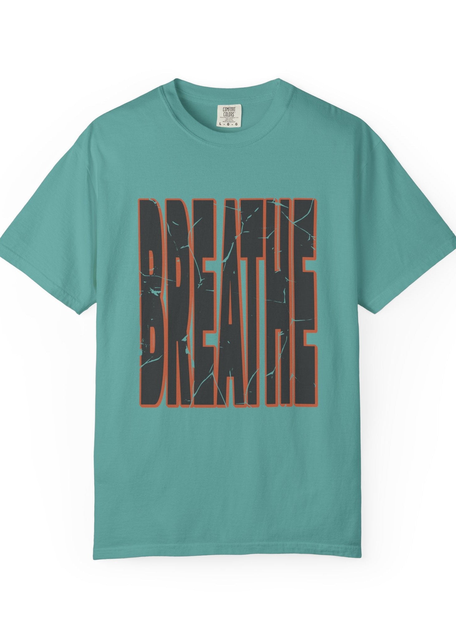 "BREATHE" Distressed Streetwear Tee