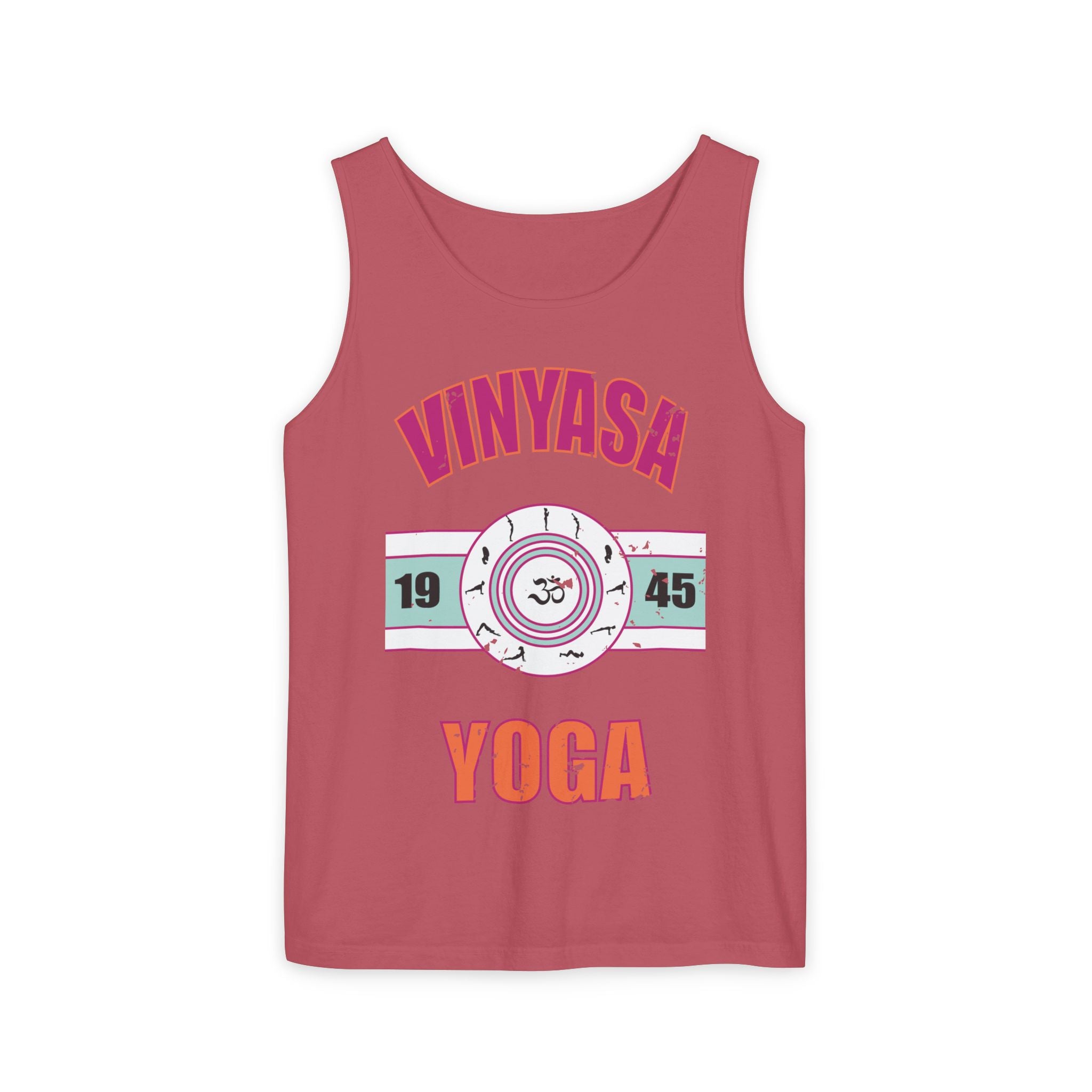 Vintage Vinyasa Yoga Tank Top – Retro Sun Salutation Flow Muscle Tee