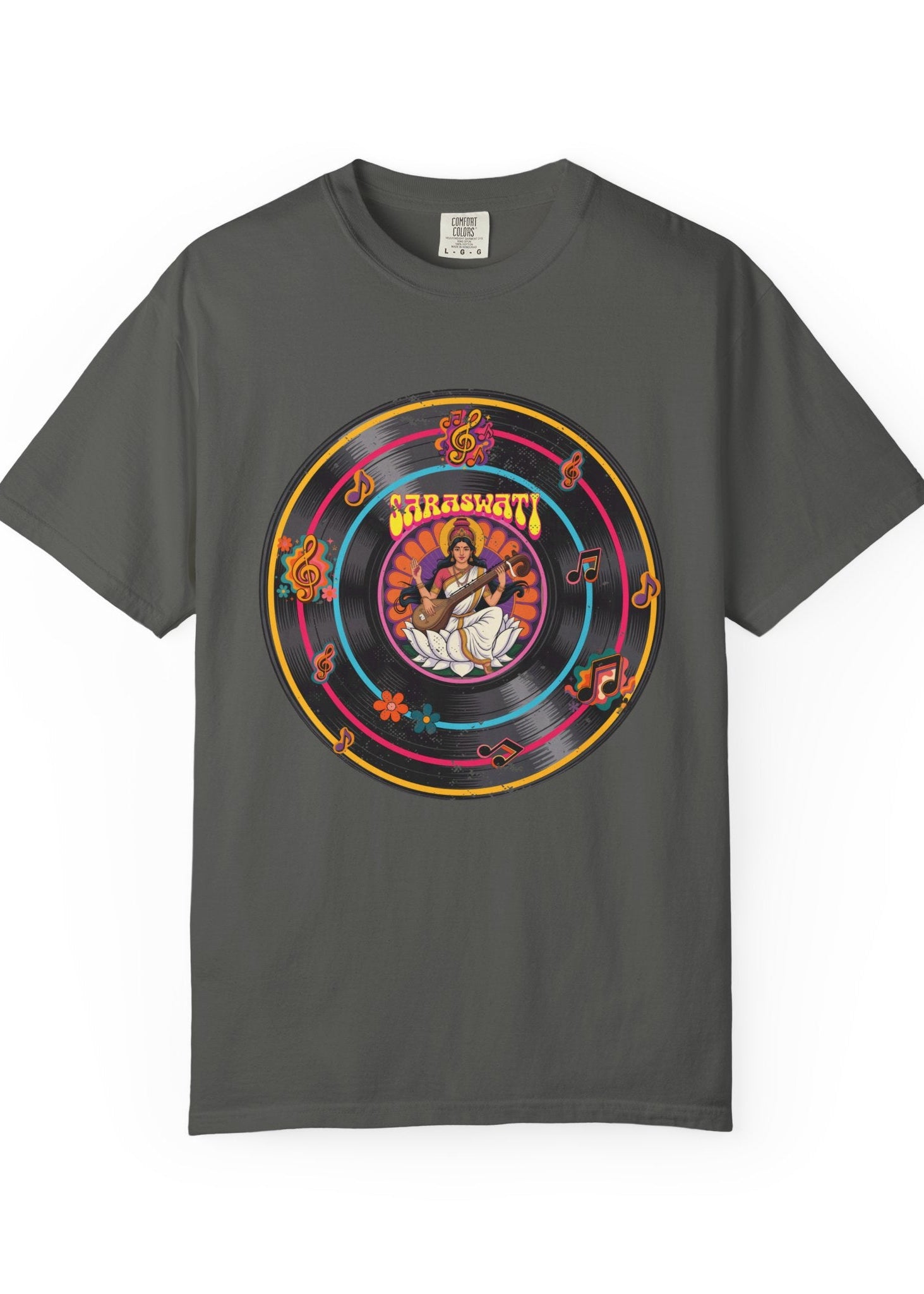 Vintage Saraswati Vinyl Record T-Shirt