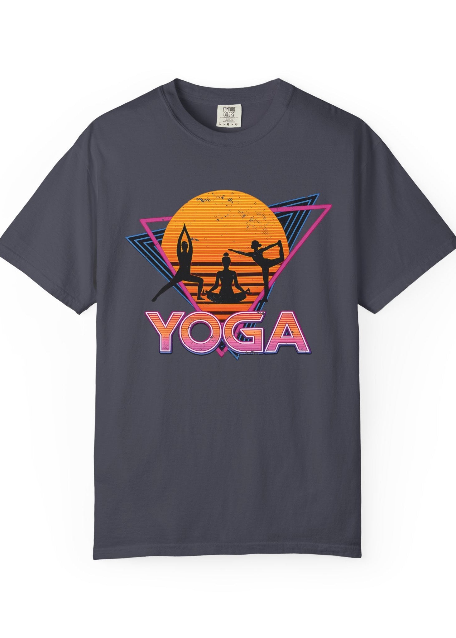 Retro Synthwave Yoga Tee