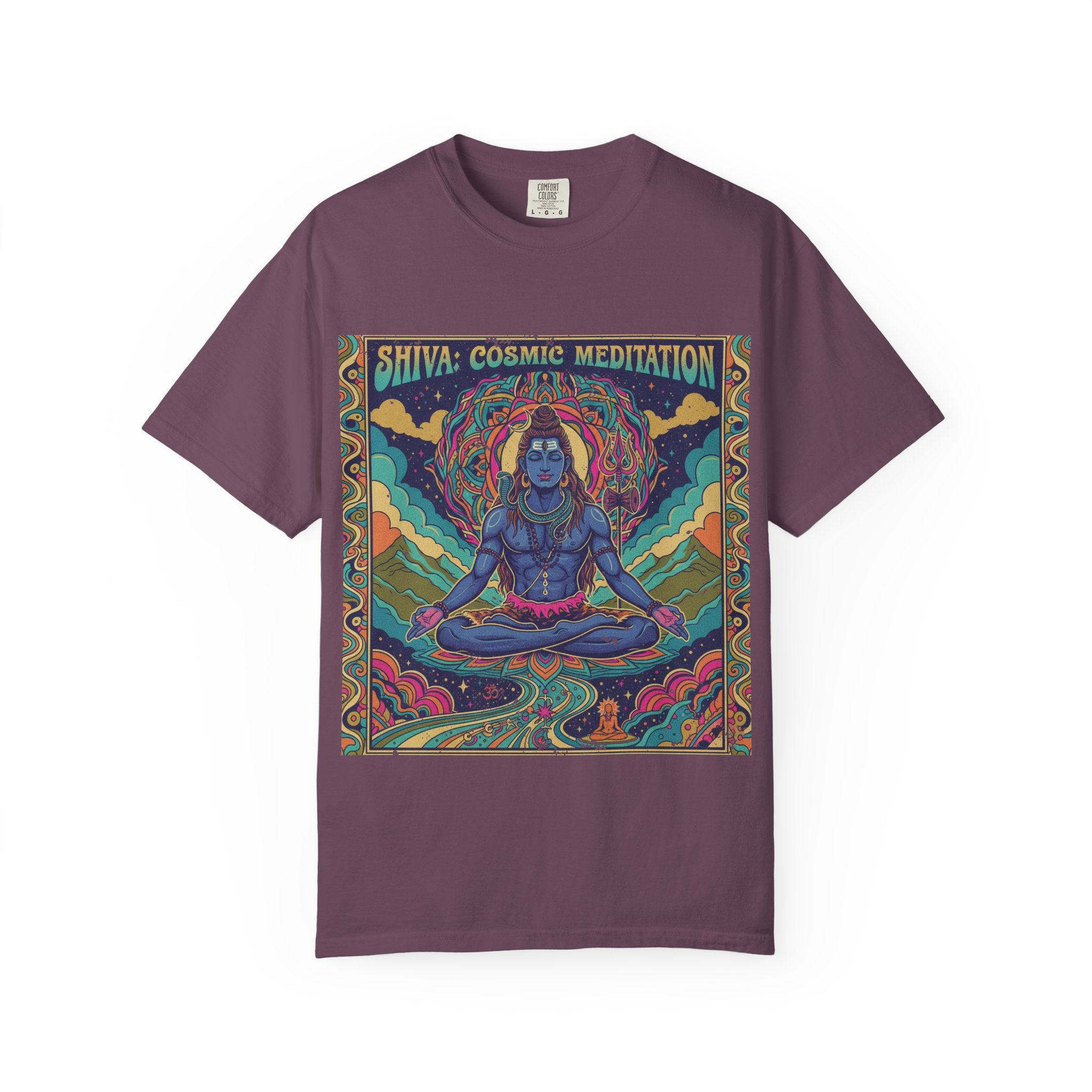 Shiva Cosmic Meditation T-Shirt – Psychedelic Spiritual Art Yoga Tee