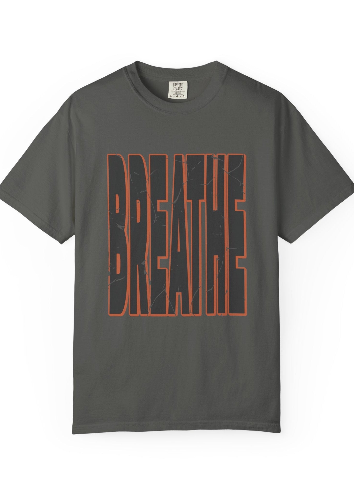 "BREATHE" Distressed Streetwear Tee