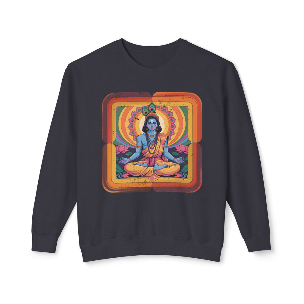 Retro Meditation Sweatshirt – Psychedelic Yoga Art Spiritual Crewneck