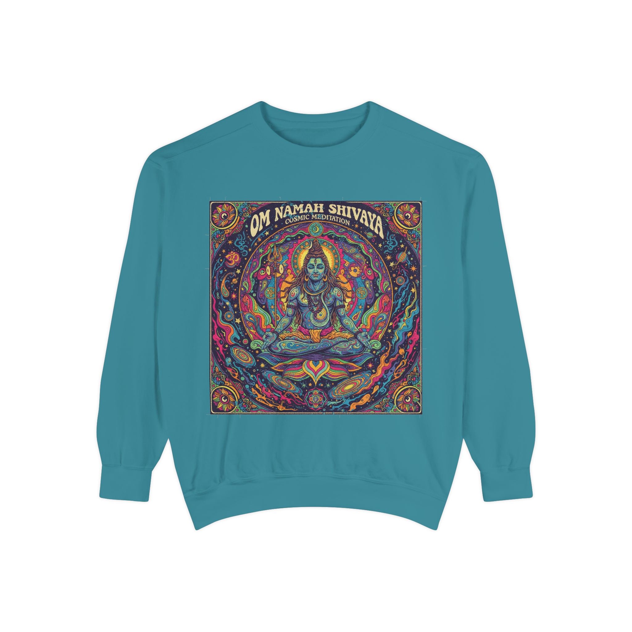 Om Namah Shivaya Cosmic Meditation Sweatshirt – Psychedelic Lord Shiva Spiritual Pullover