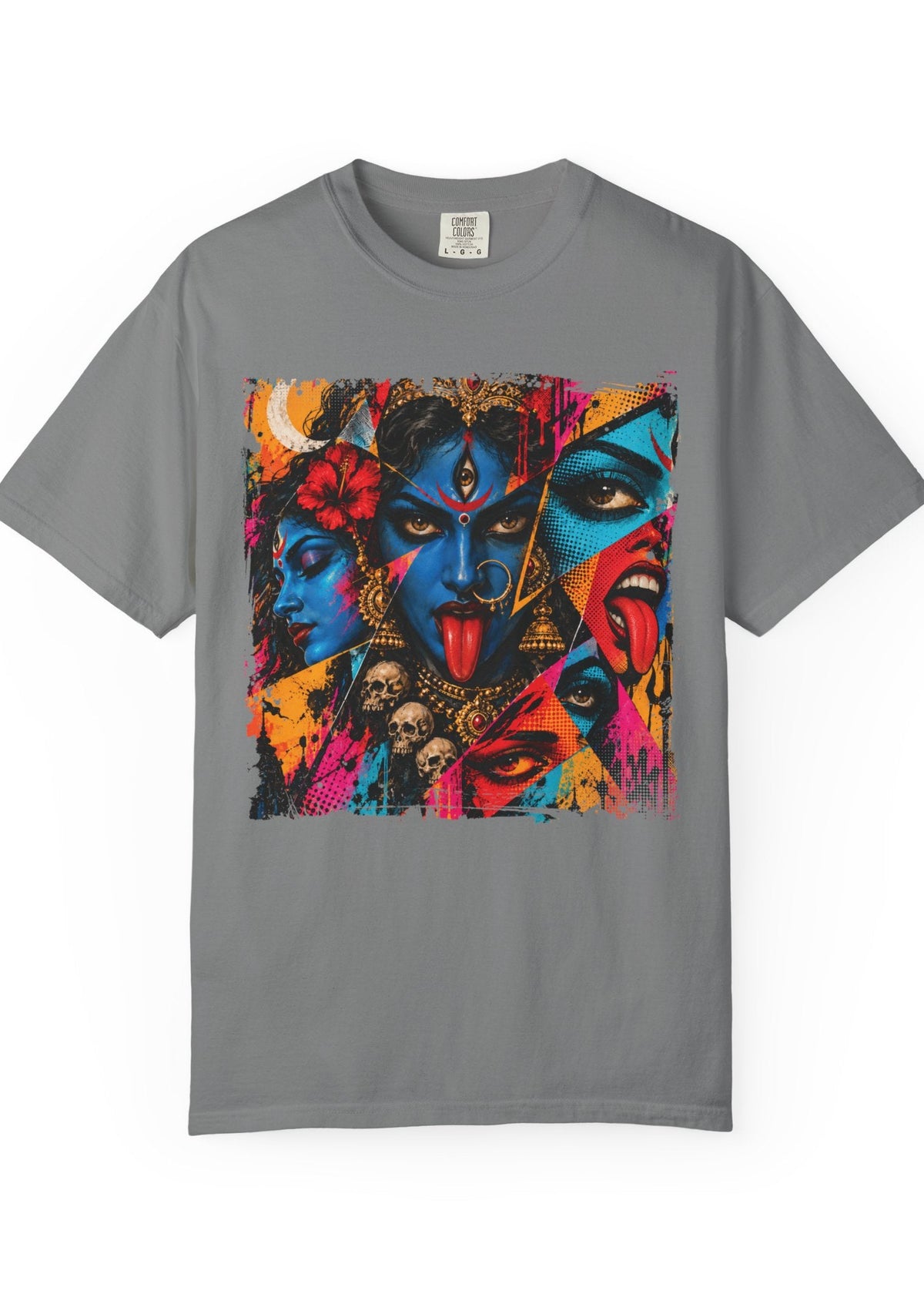 Maa Kali Neon Pop Art Oversized T-Shirt