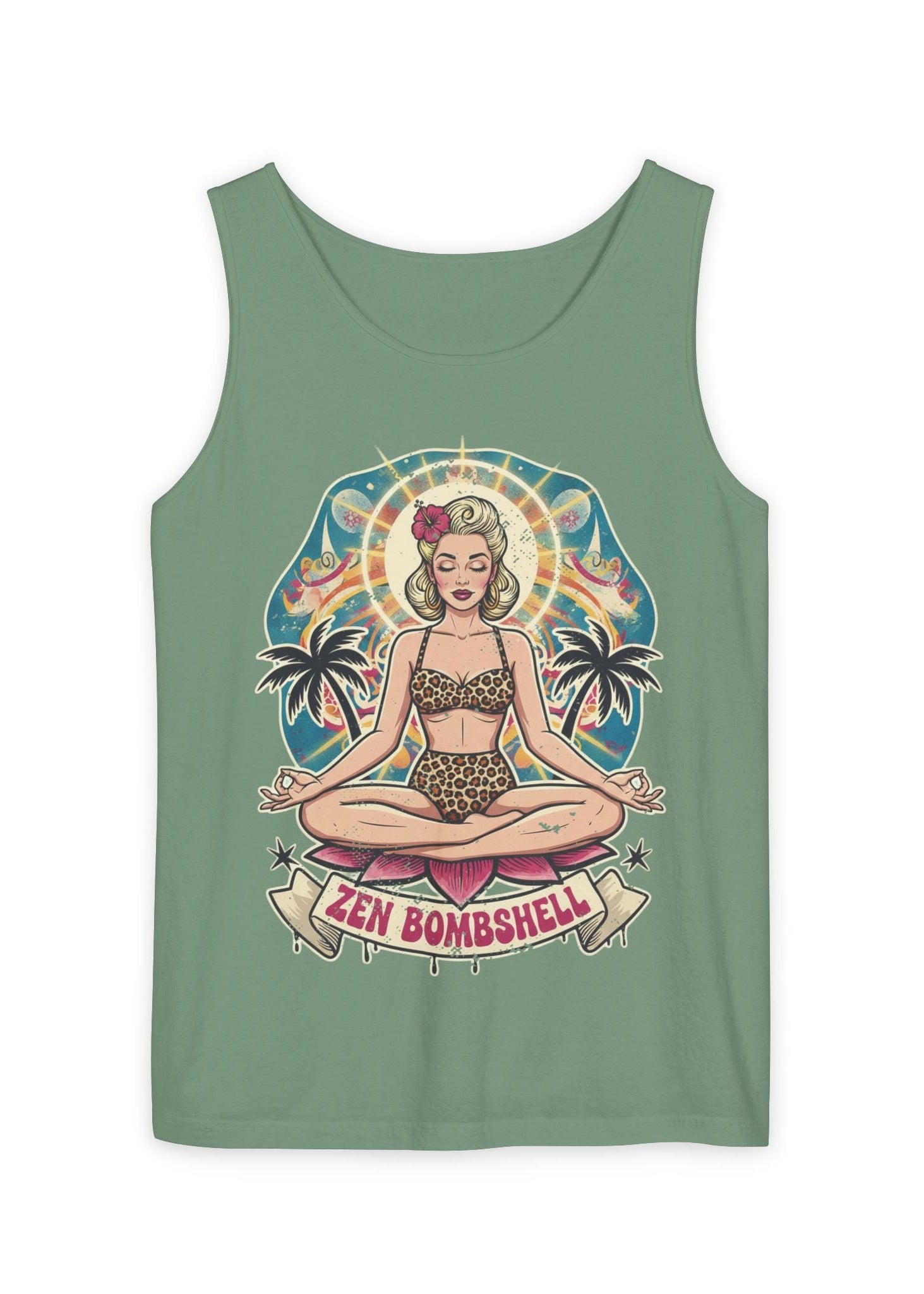 Zen Bombshell Retro Pin-Up Yoga Tank