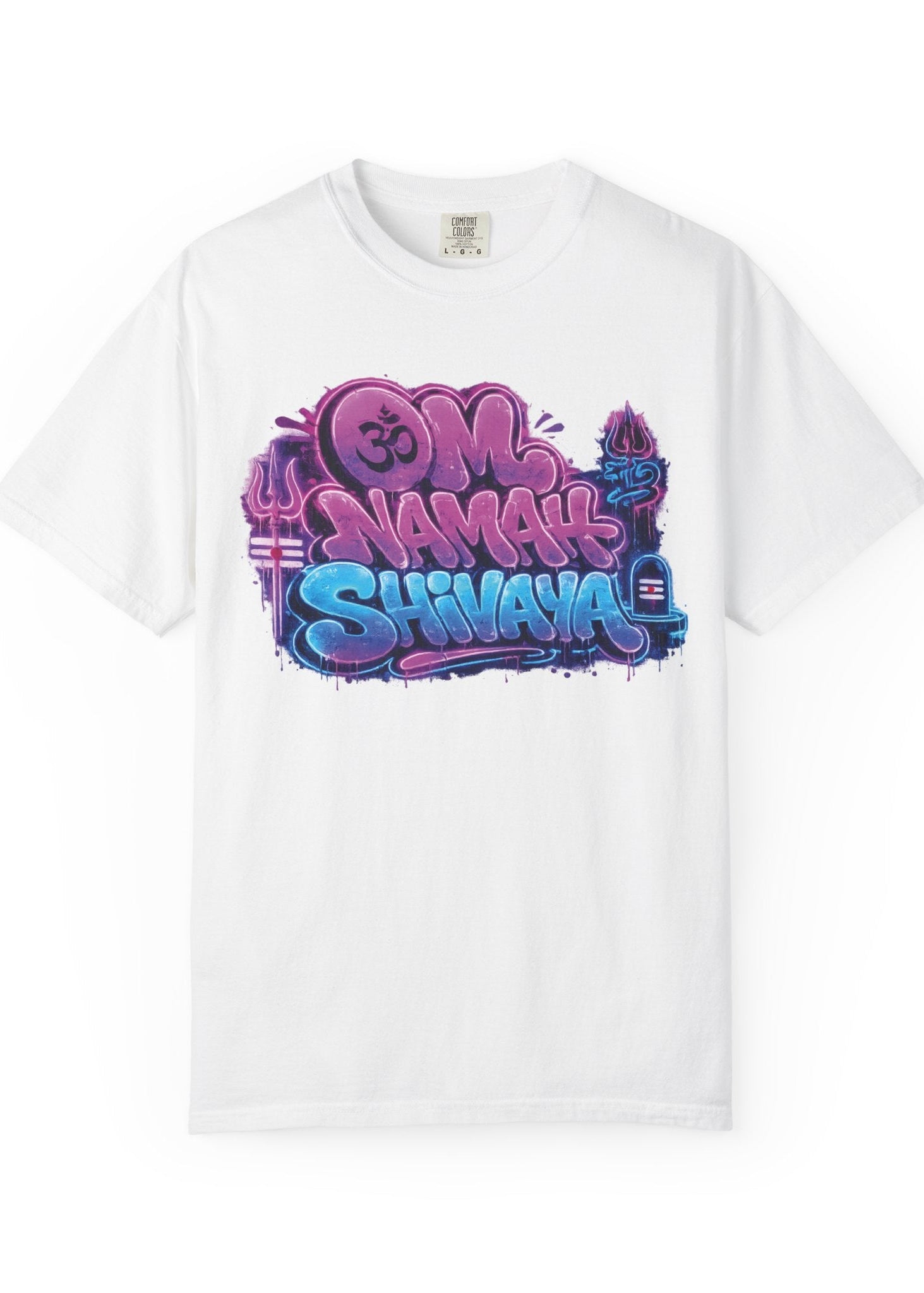 Om Namah Shivaya Neon Graffiti Tee
