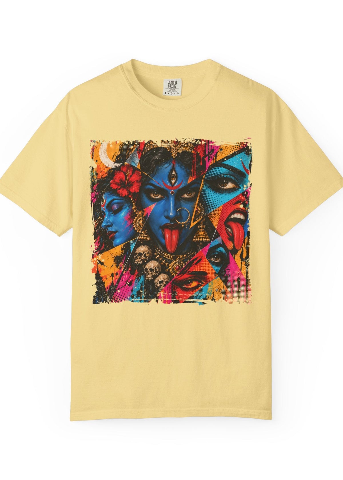 Maa Kali Neon Pop Art Oversized T-Shirt