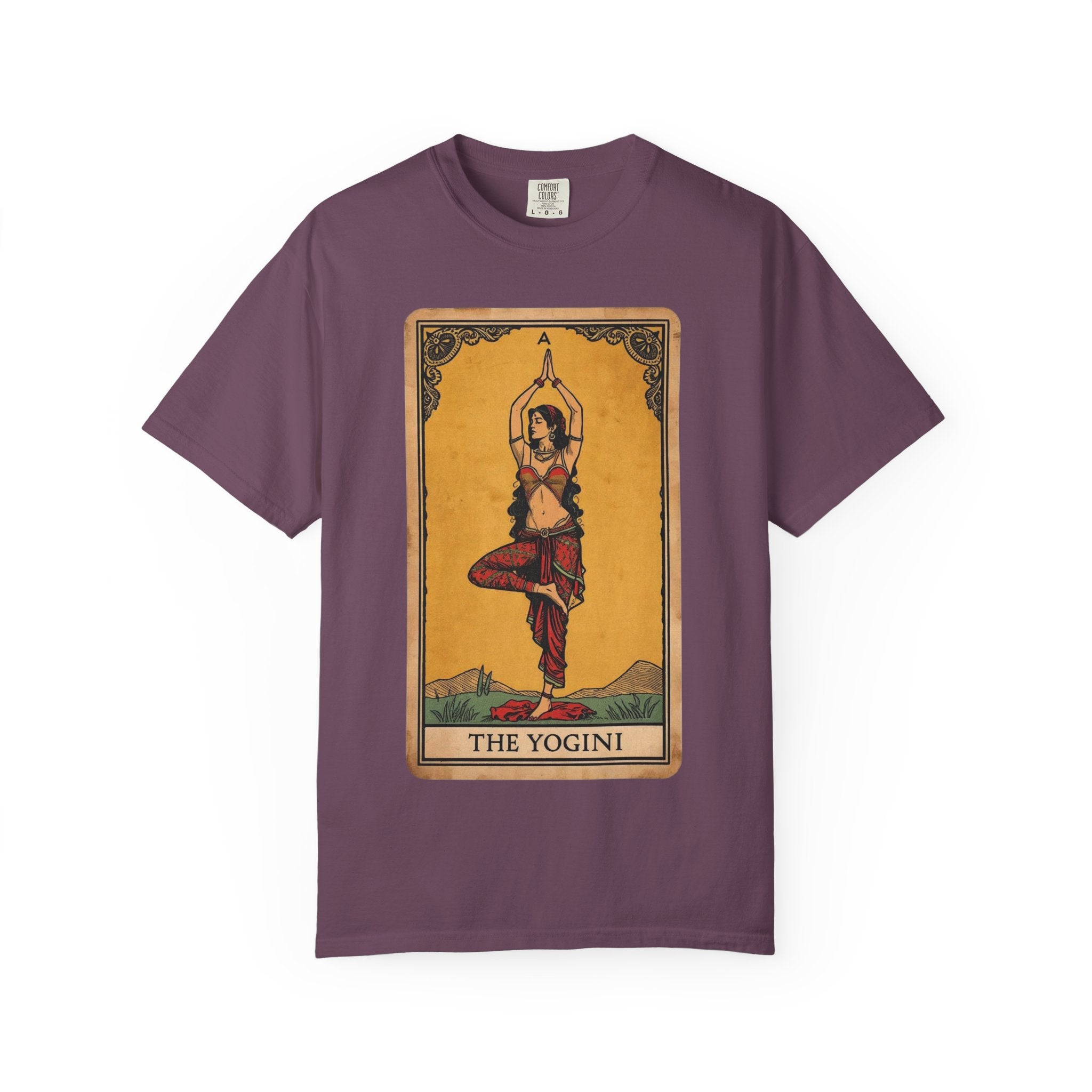 The Yogini Tarot Card T-Shirt – Vintage Mystical Yoga Graphic Tee