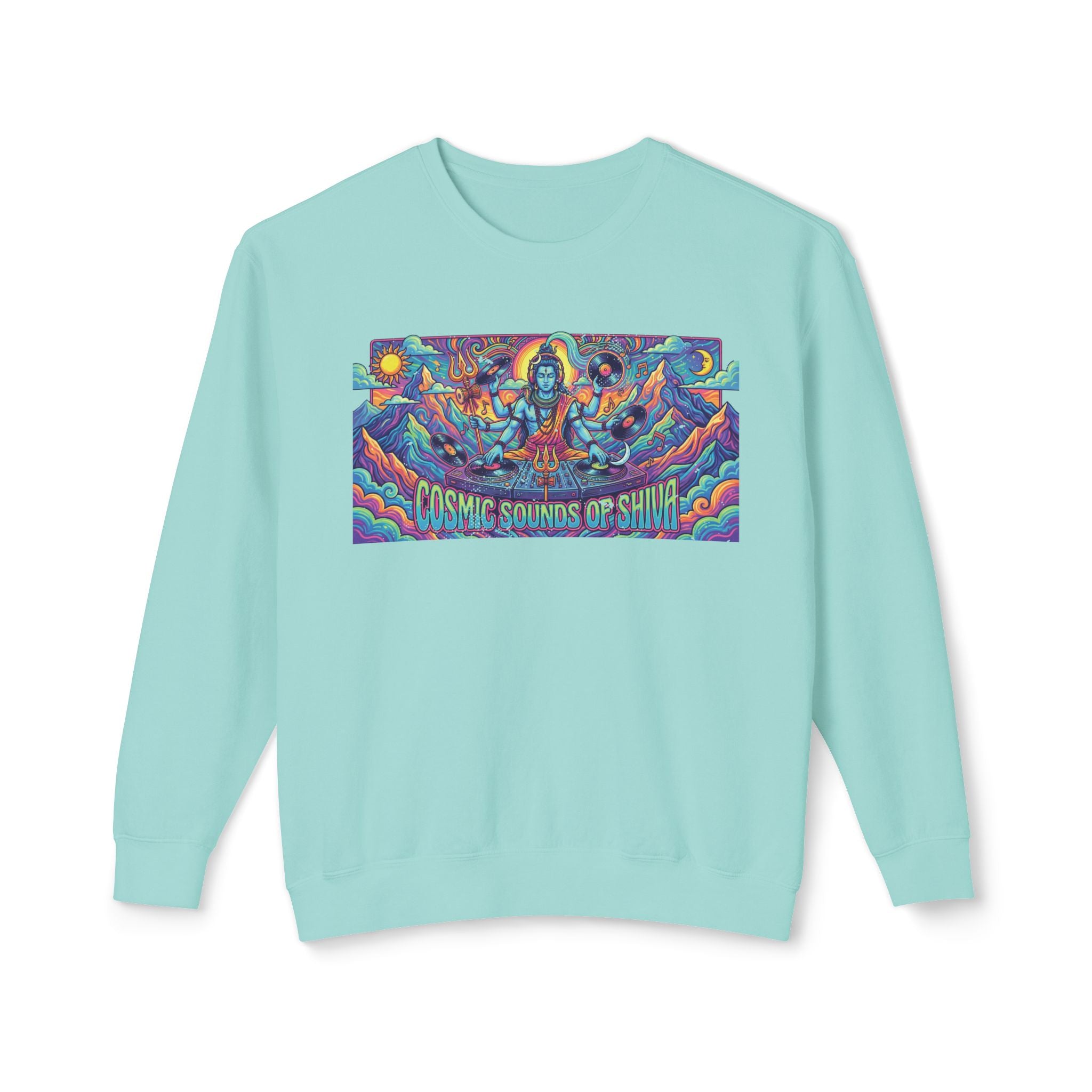 Cosmic Sounds of Shiva DJ Sweatshirt – Psychedelic Lord Shiva Festival Apparel