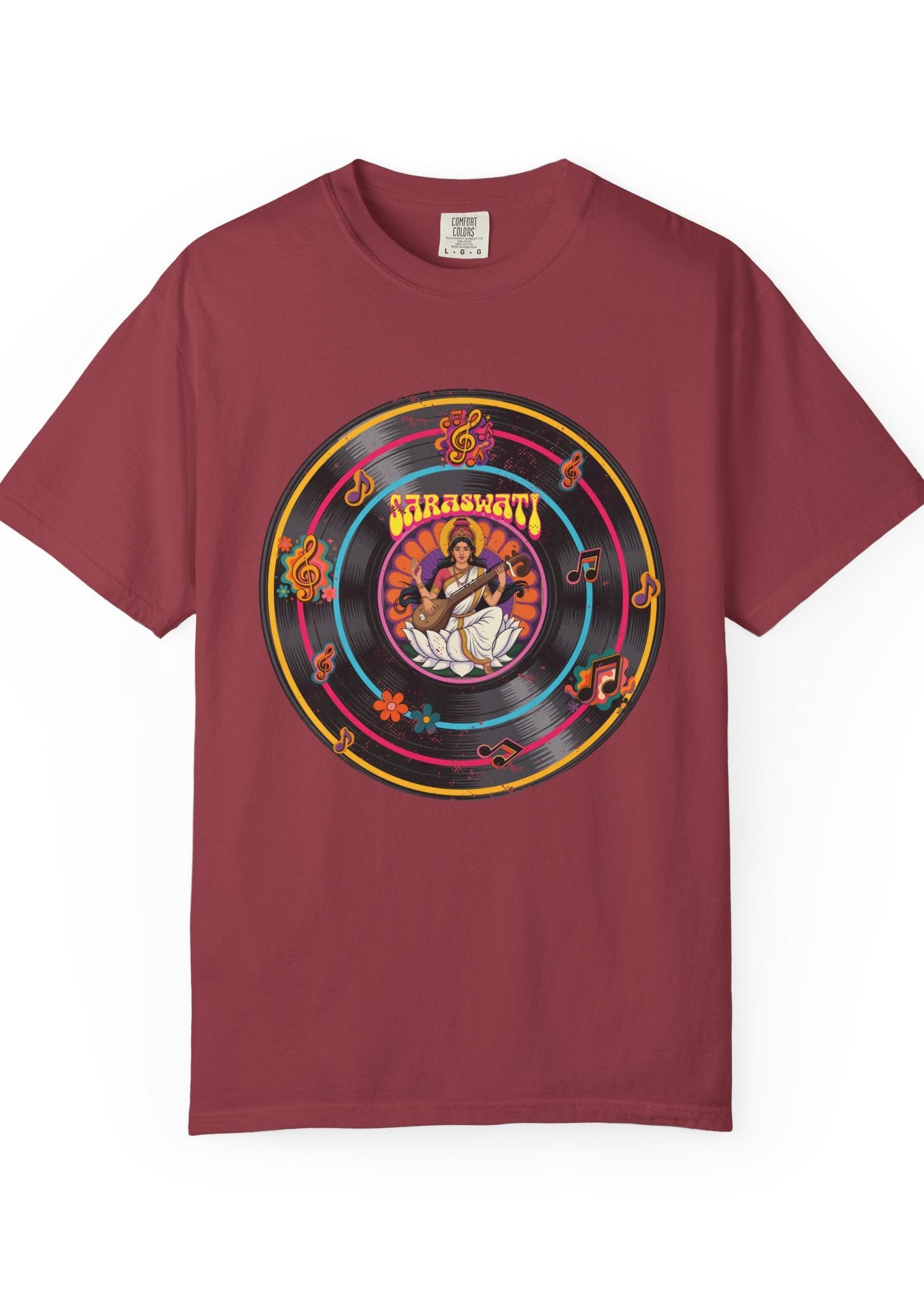 Vintage Saraswati Vinyl Record T-Shirt
