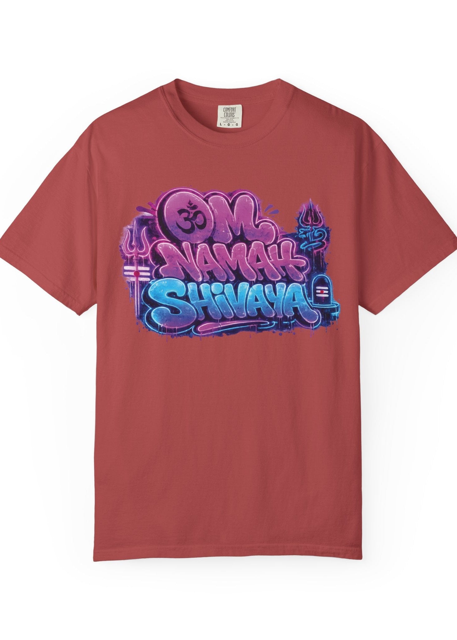 Om Namah Shivaya Neon Graffiti Tee