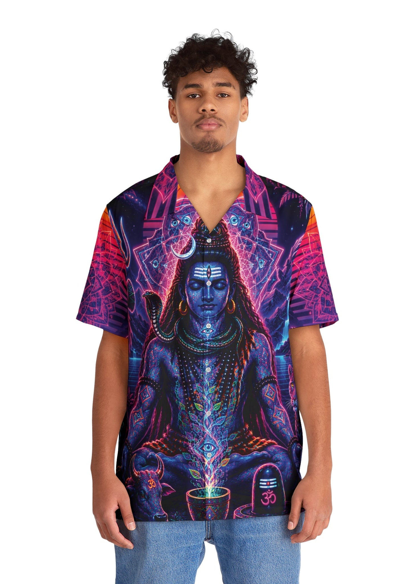 Celestial Shiva Shamanic All-Over Print Aloha Shirt