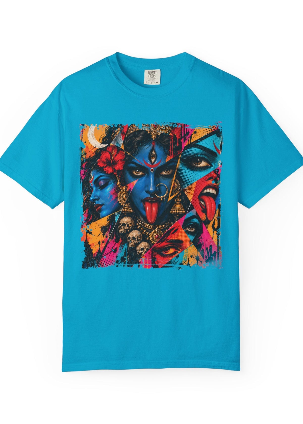 Maa Kali Neon Pop Art Oversized T-Shirt