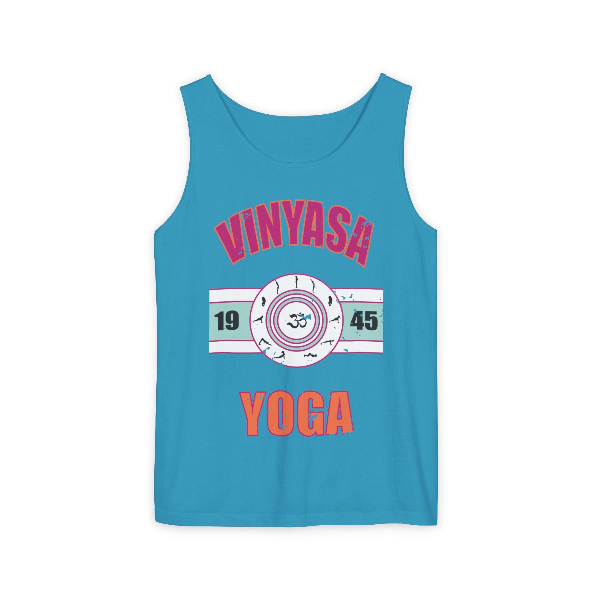 Vintage Vinyasa Yoga Tank Top – Retro Sun Salutation Flow Muscle Tee