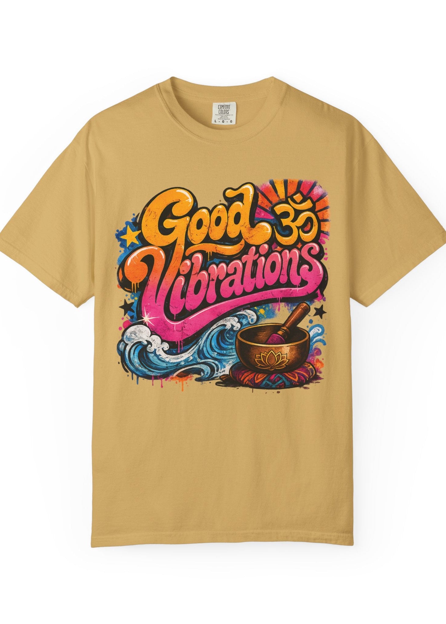 Good Vibrations OM Sound Bowl Graffiti T-Shirt