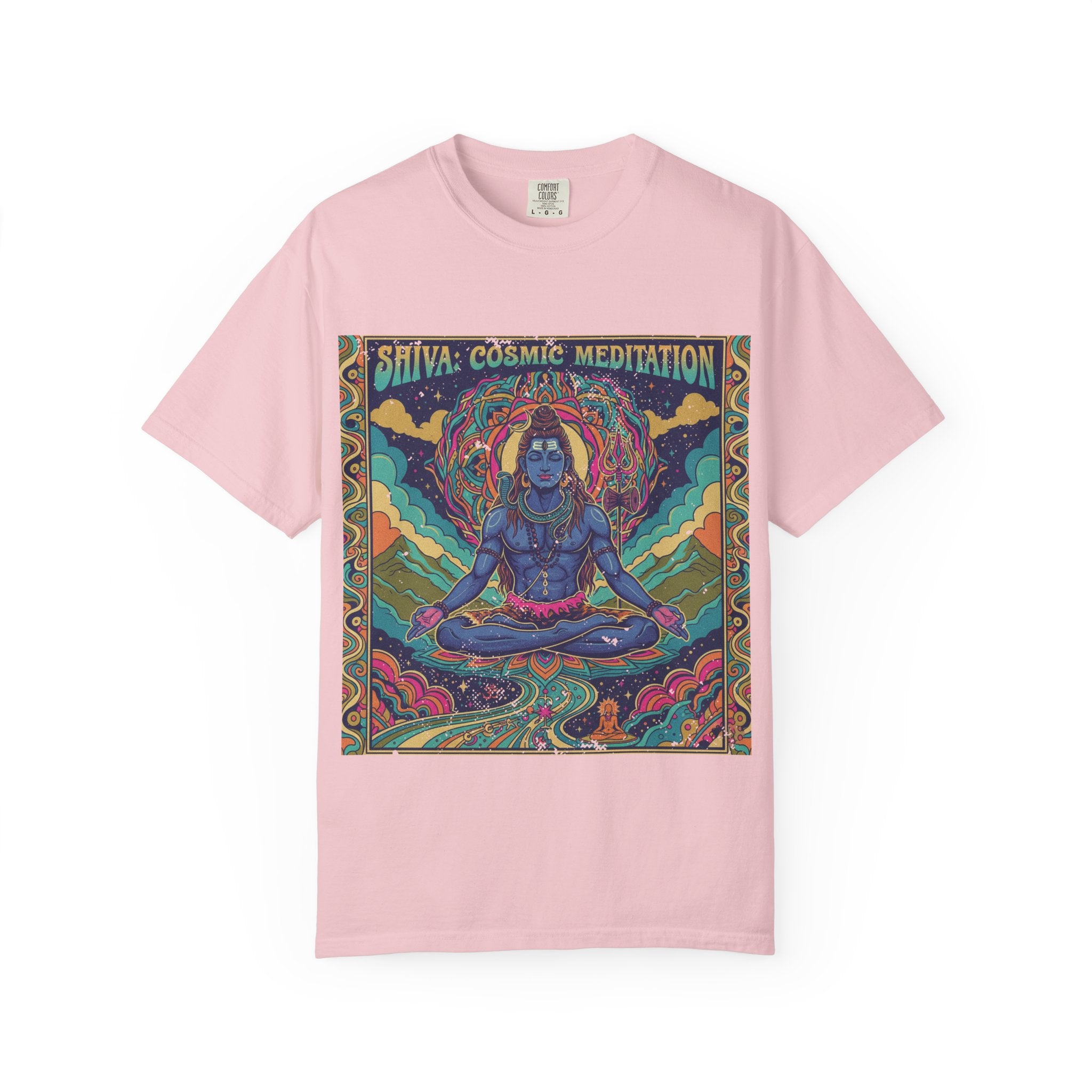 Shiva Cosmic Meditation T-Shirt – Psychedelic Spiritual Art Yoga Tee