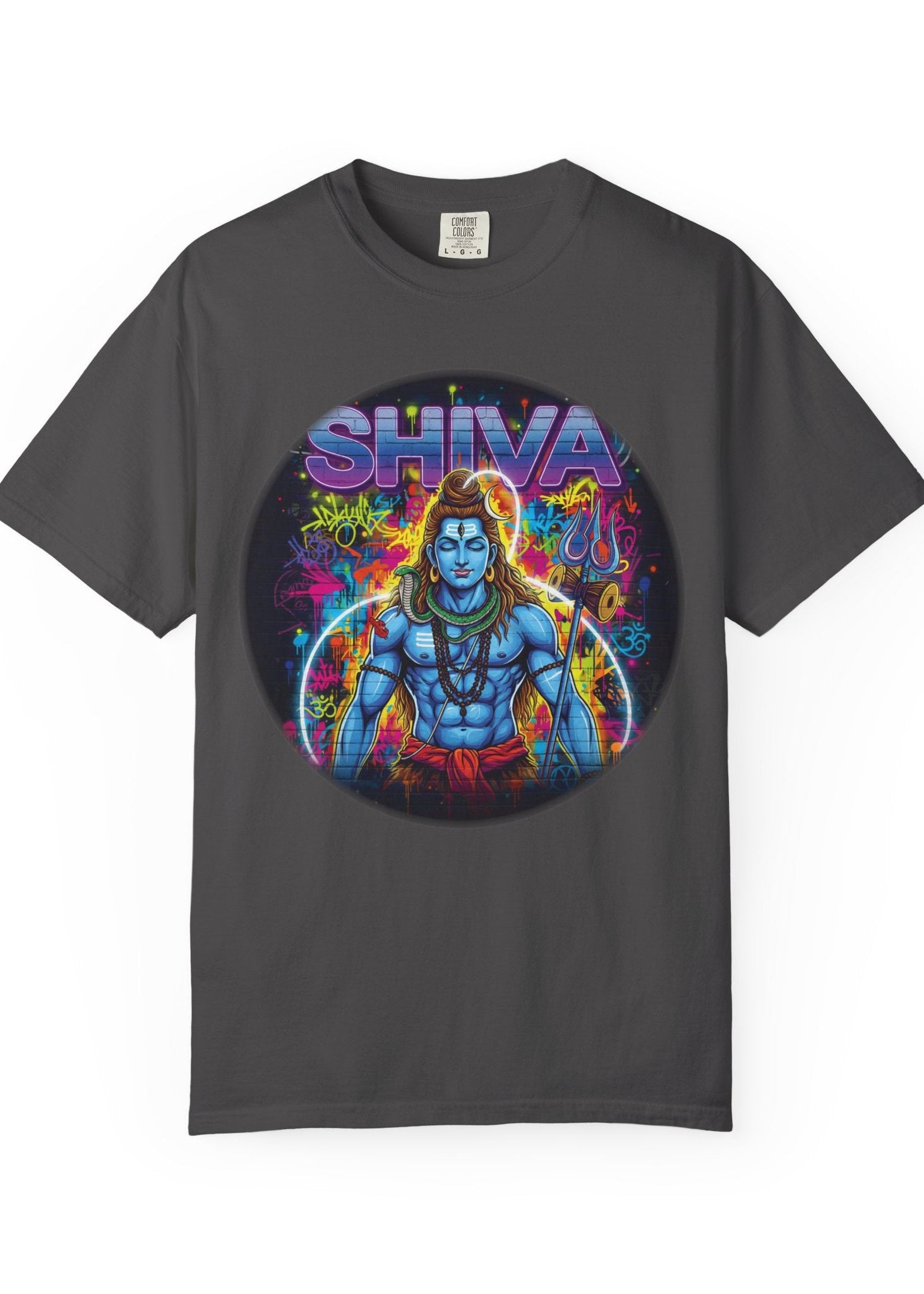 Neon Lord Shiva Graffiti Tee
