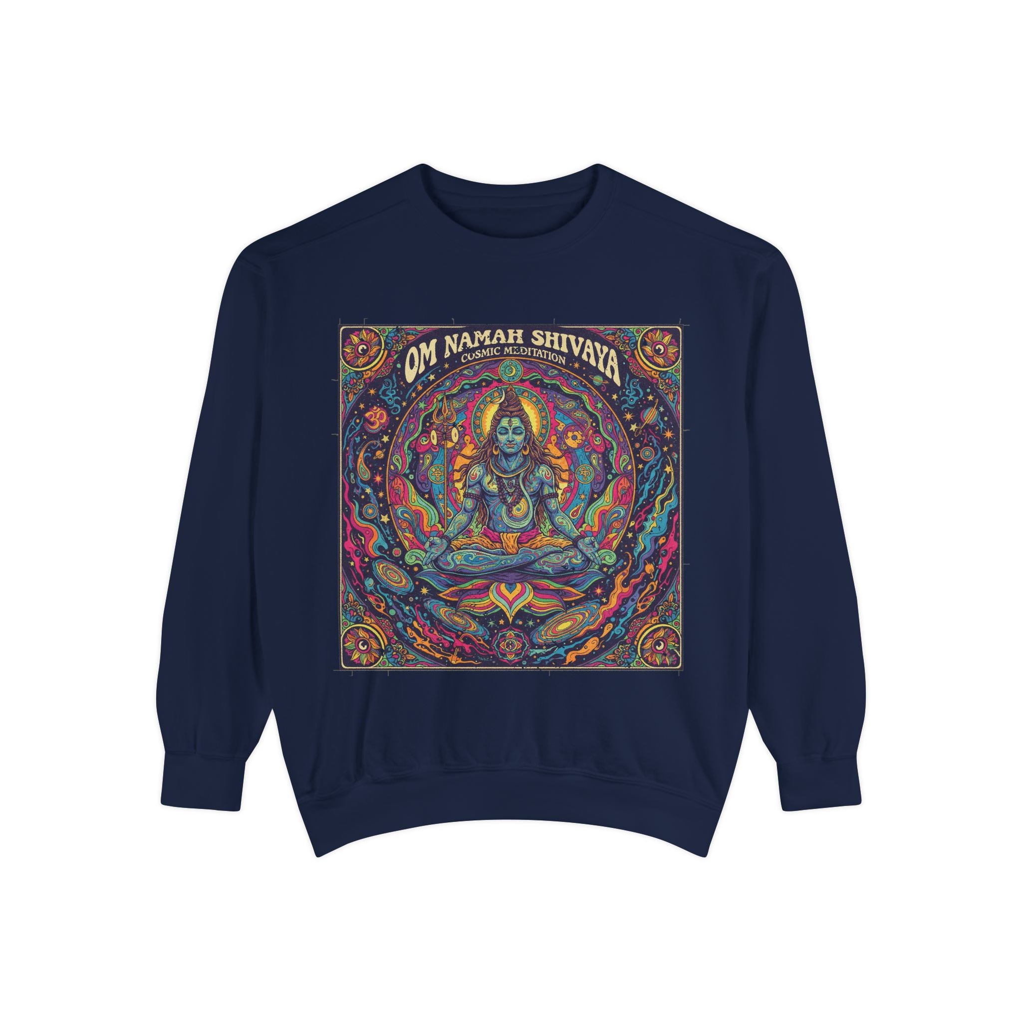 Om Namah Shivaya Cosmic Meditation Sweatshirt – Psychedelic Lord Shiva Spiritual Pullover