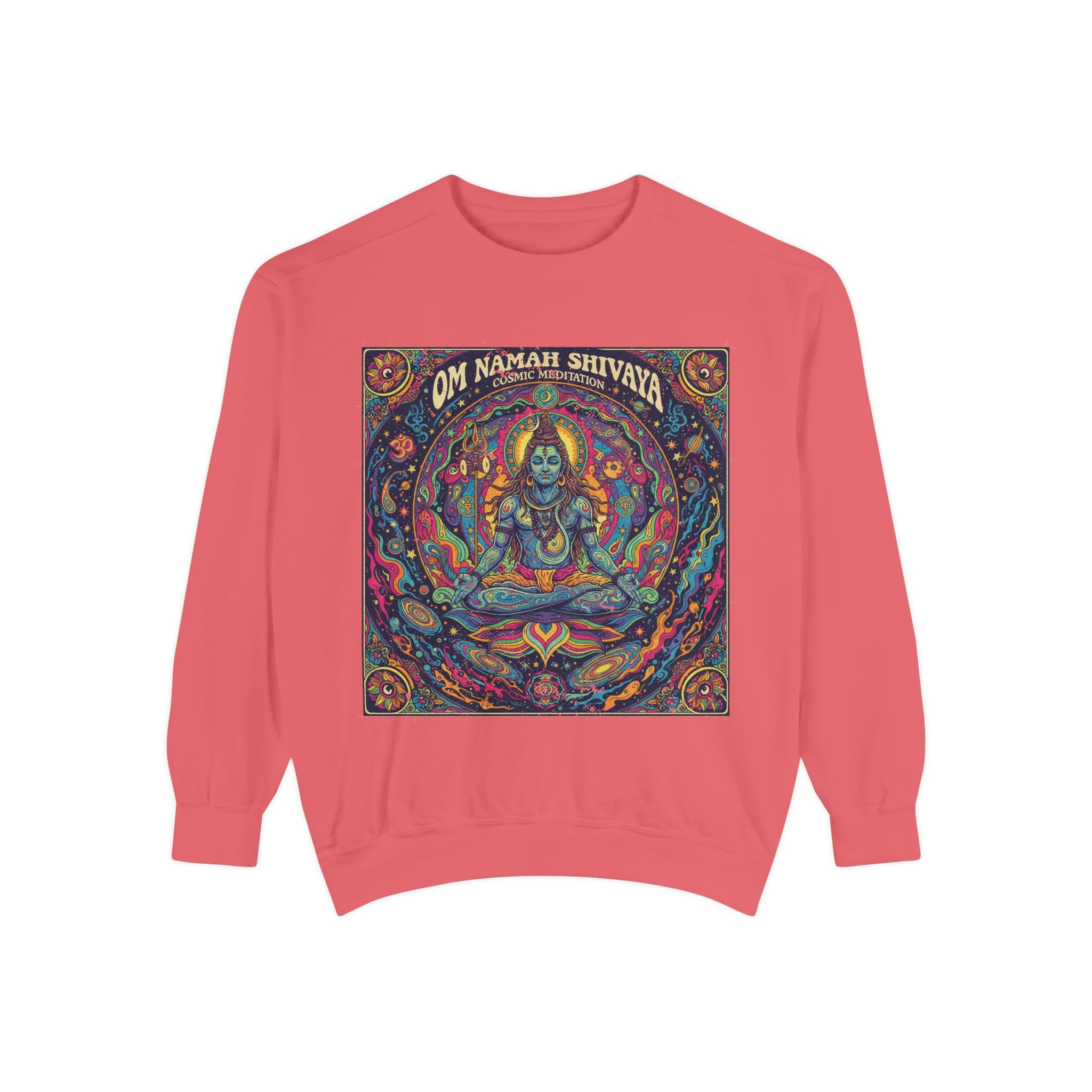 Om Namah Shivaya Cosmic Meditation Sweatshirt – Psychedelic Lord Shiva Spiritual Pullover