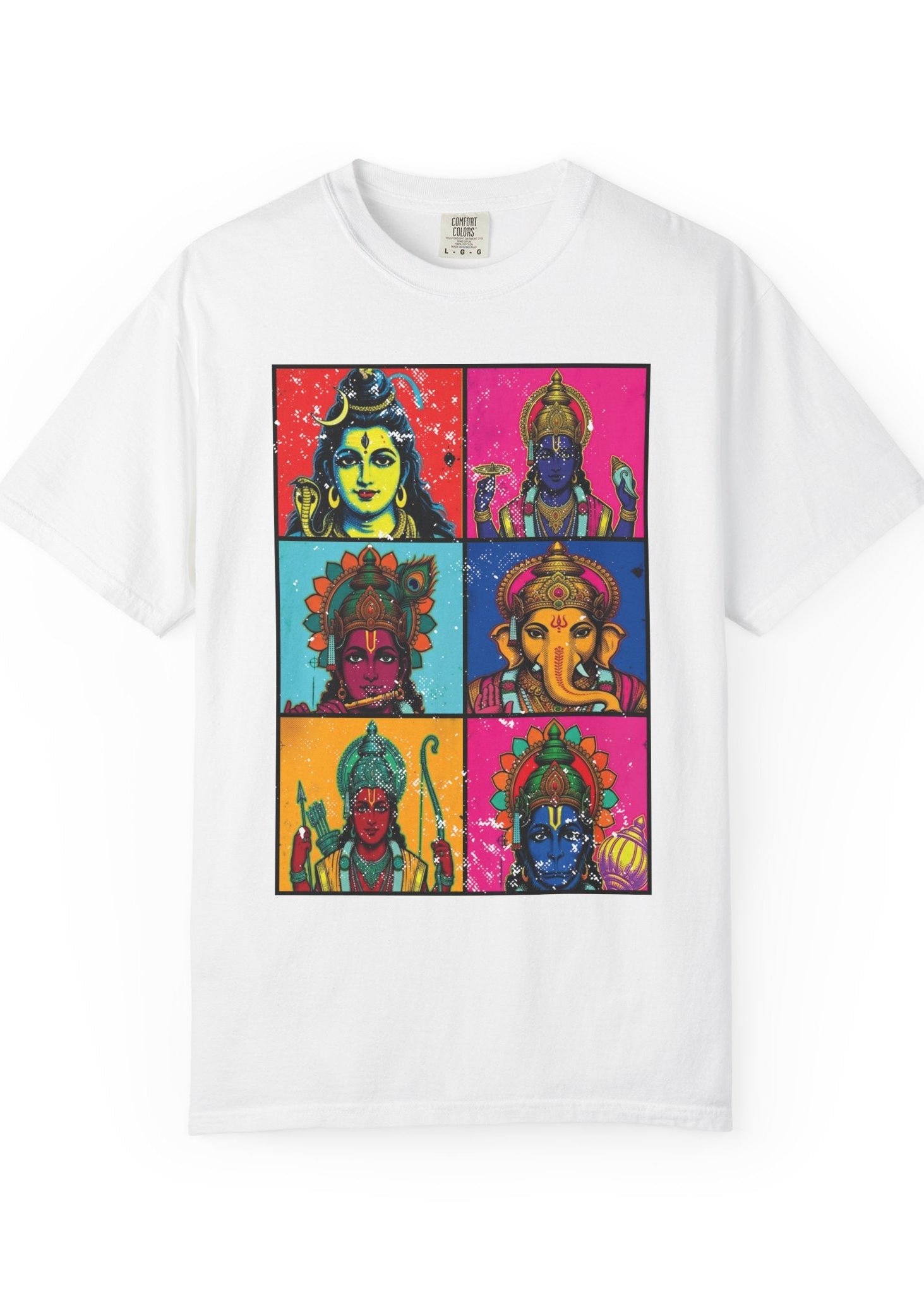 Pop Art Hindu Gods T-Shirt – Krishna, Shiva, Ganesha & More