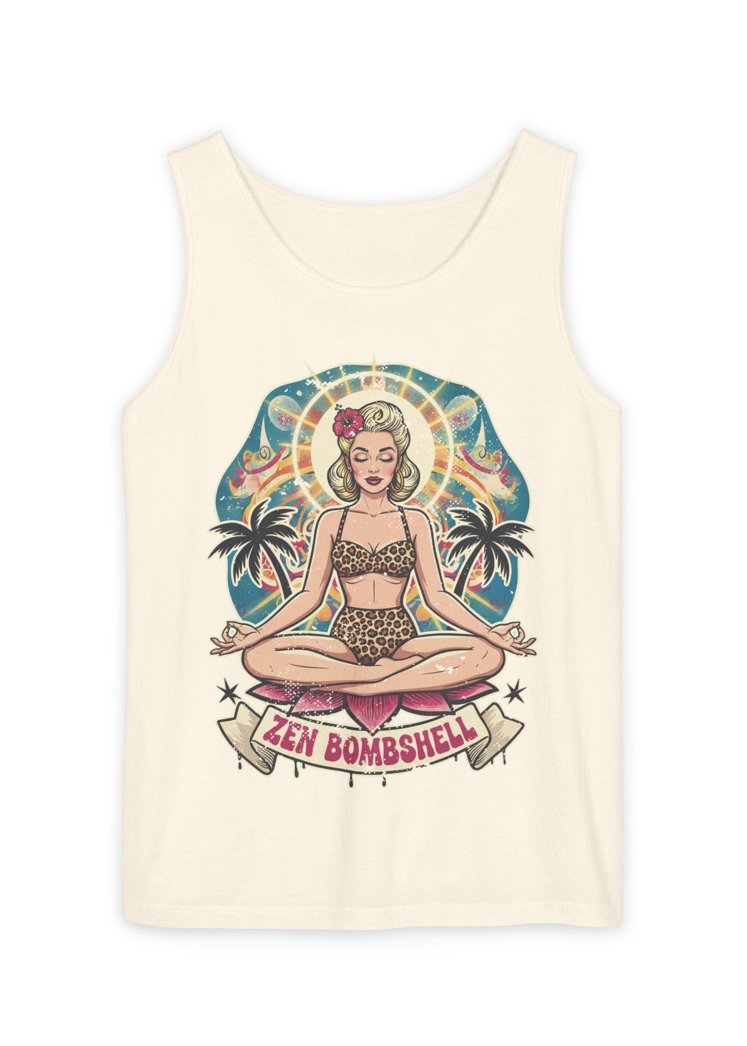 Zen Bombshell Retro Pin-Up Yoga Tank