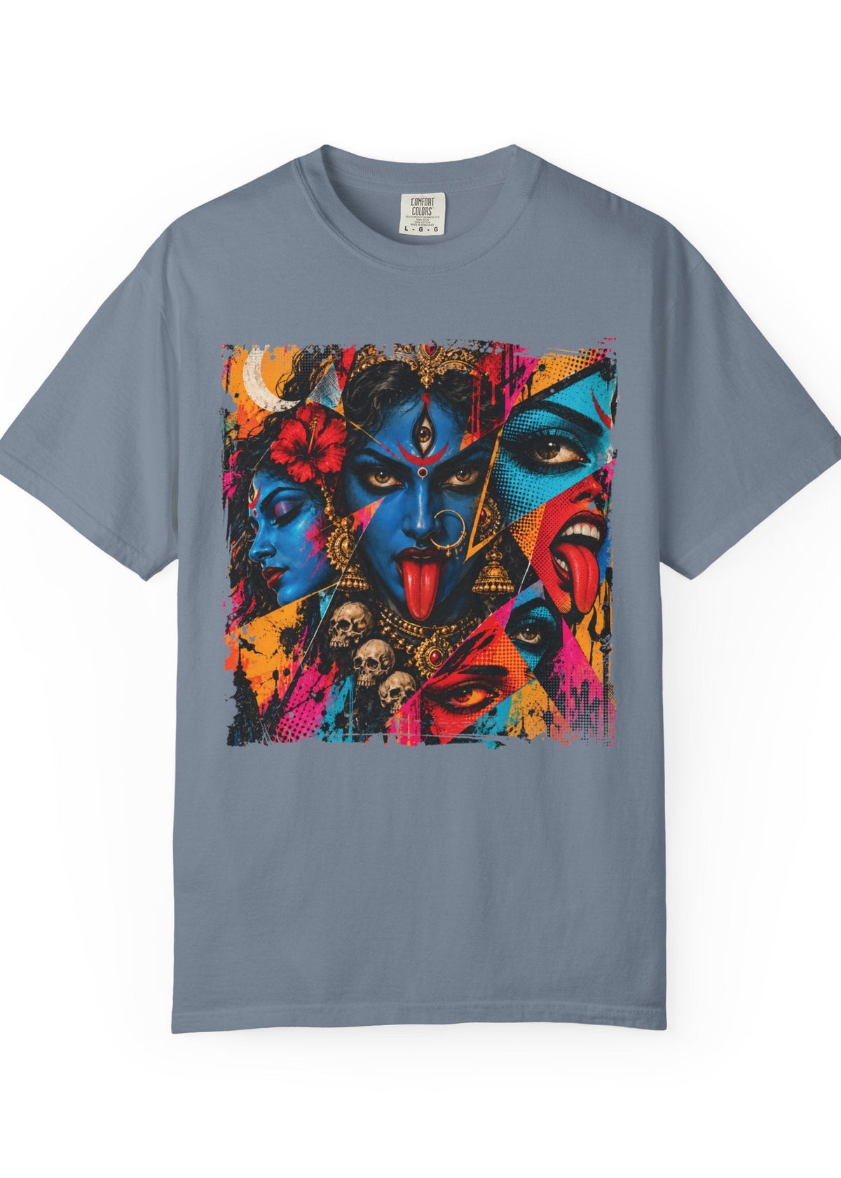 Maa Kali Neon Pop Art Oversized T-Shirt
