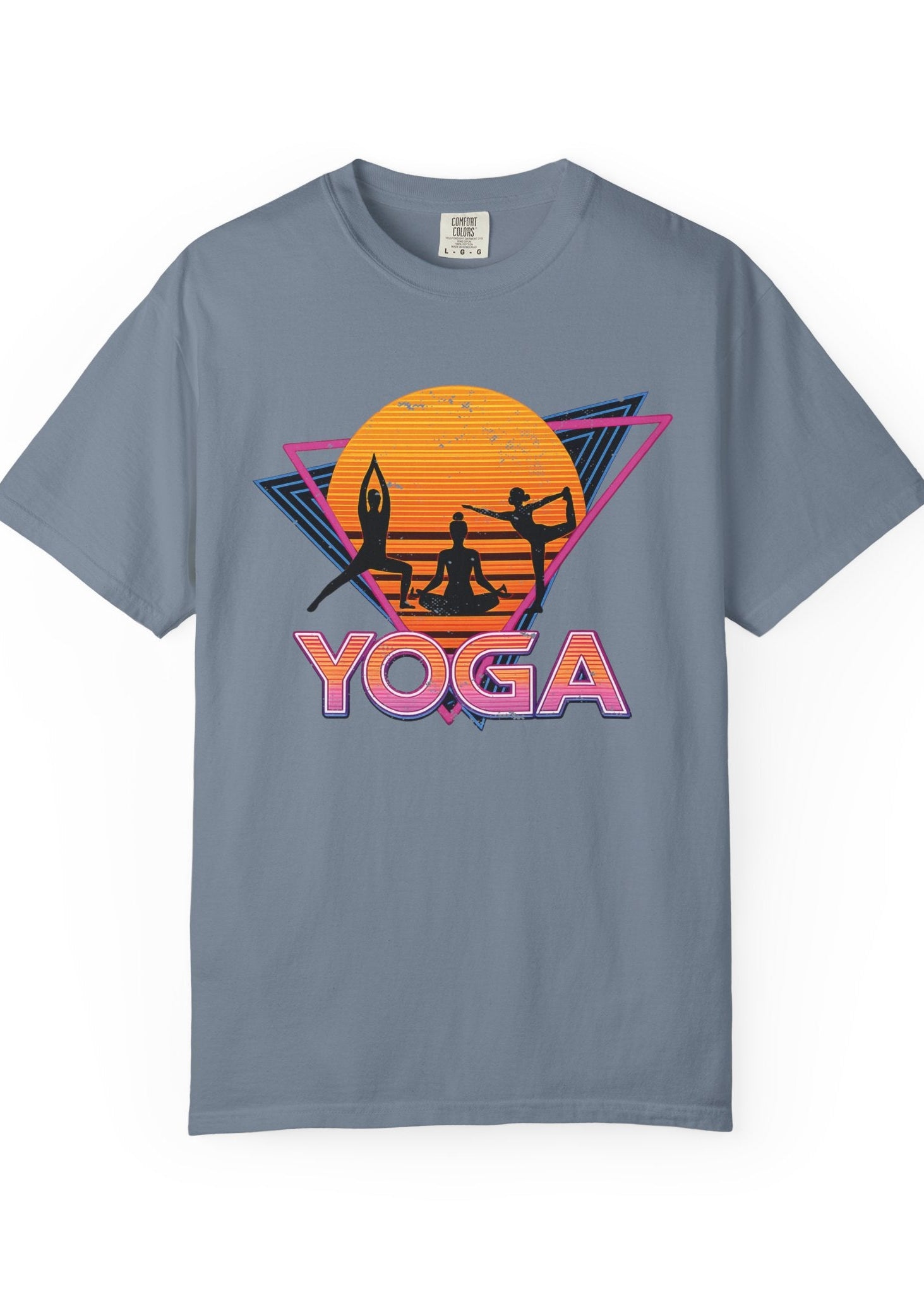 Retro Synthwave Yoga Tee