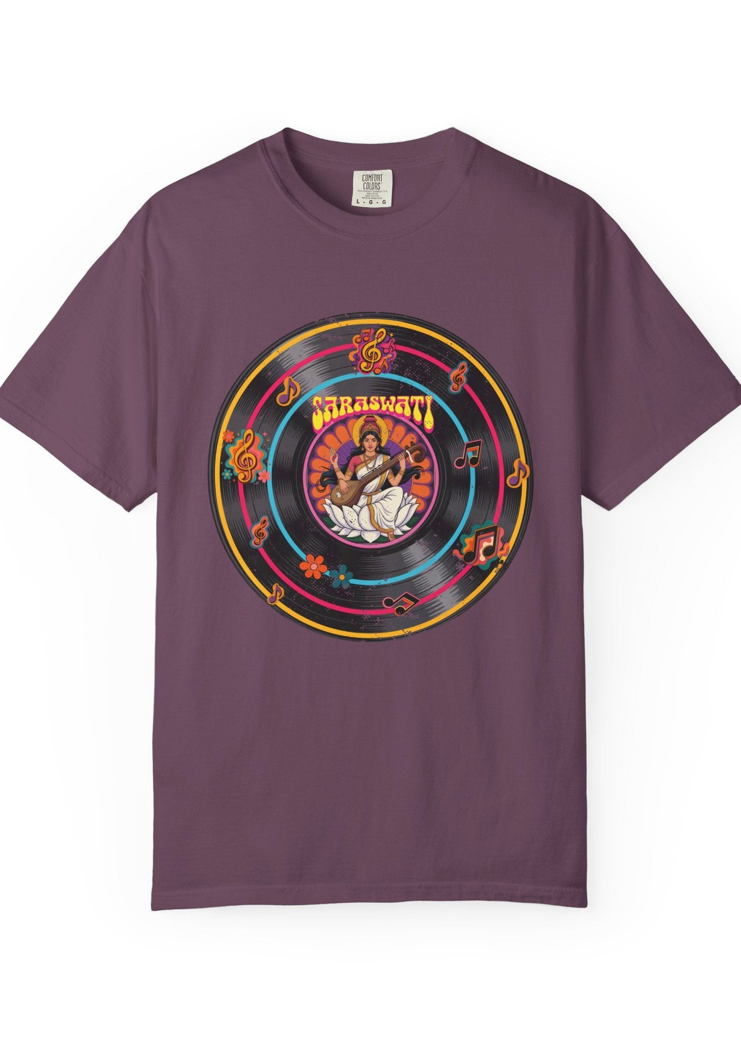 Vintage Saraswati Vinyl Record T-Shirt