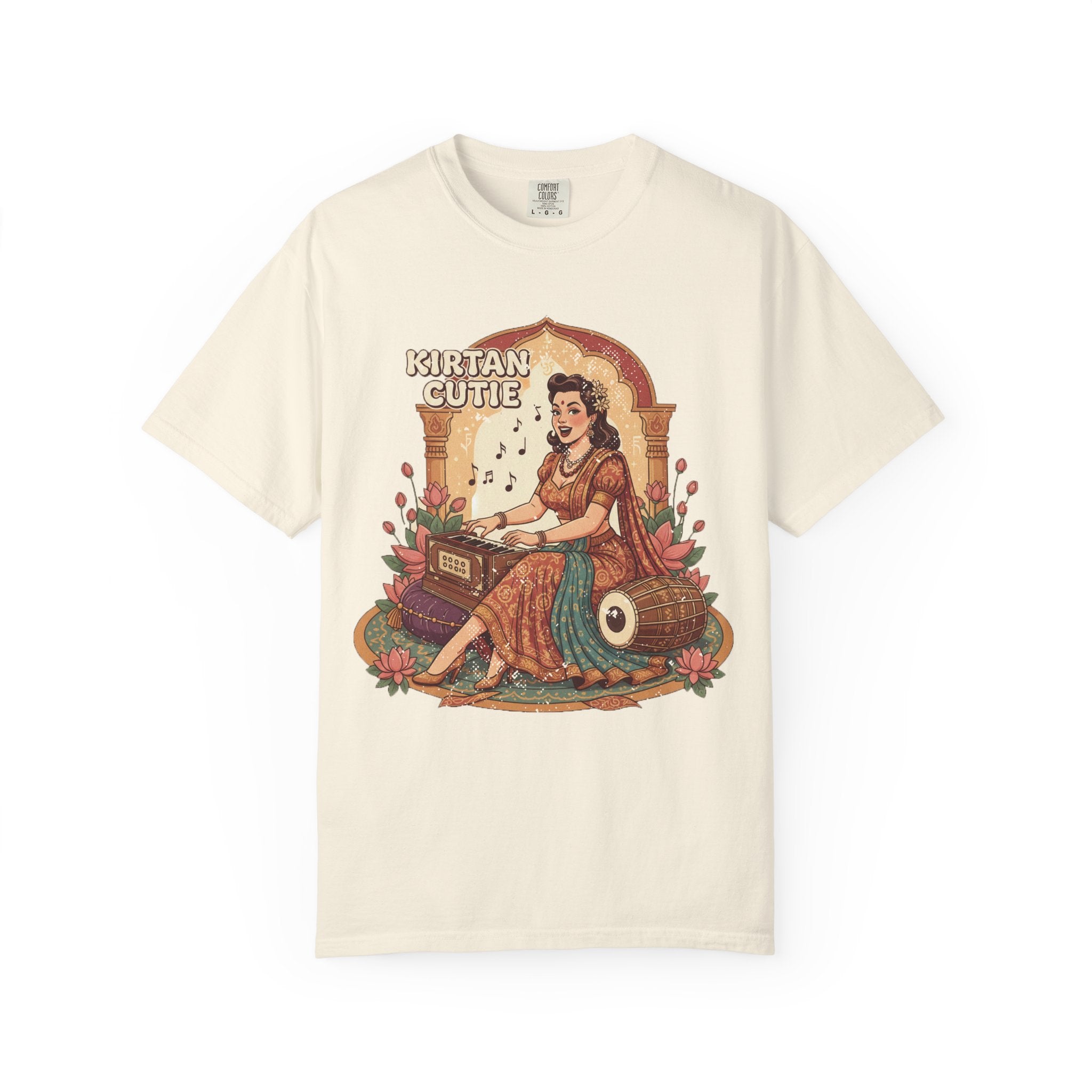 Kirtan Cutie Retro T-Shirt – Vintage Bhakti Yoga Harmonium Graphic Tee