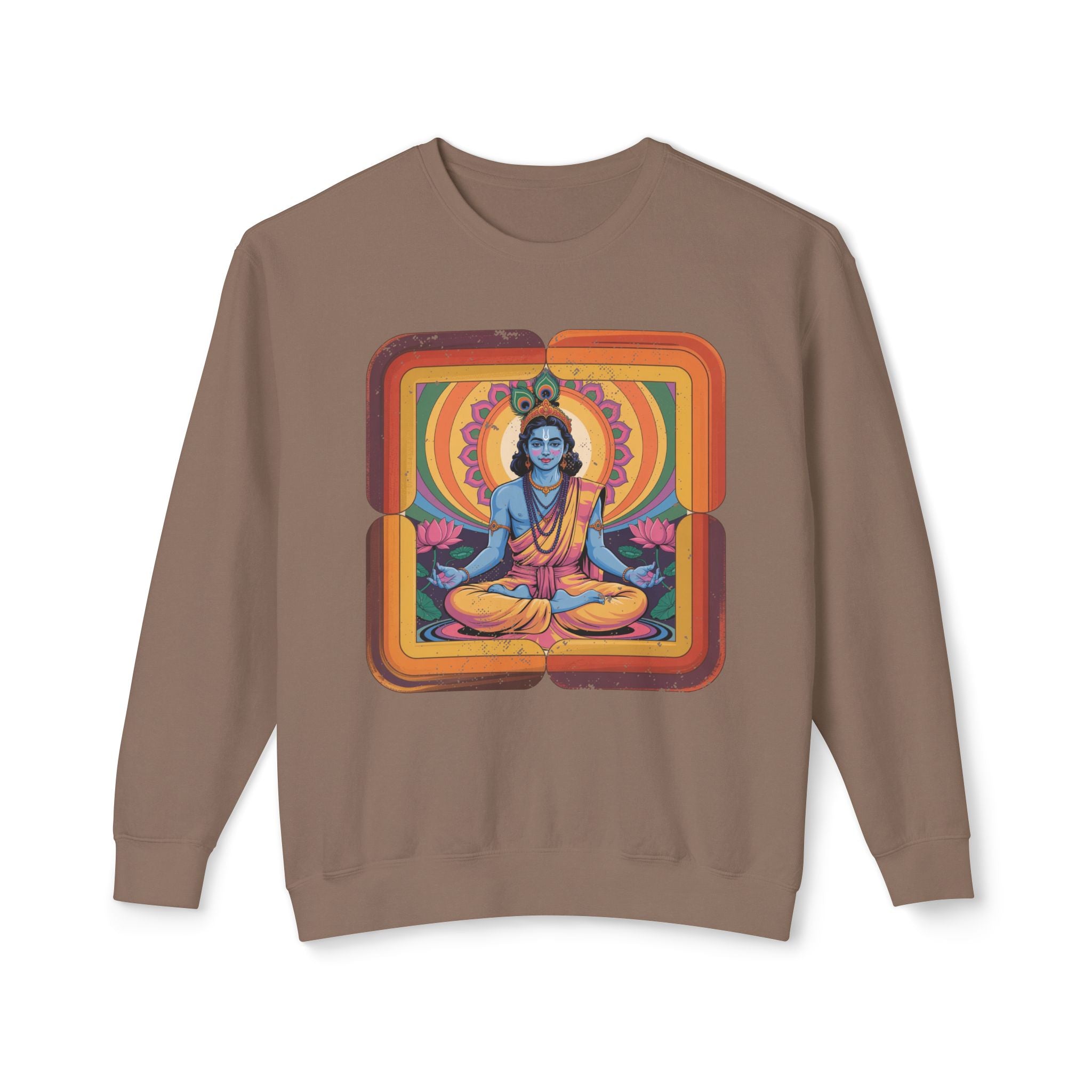 Retro Meditation Sweatshirt – Psychedelic Yoga Art Spiritual Crewneck