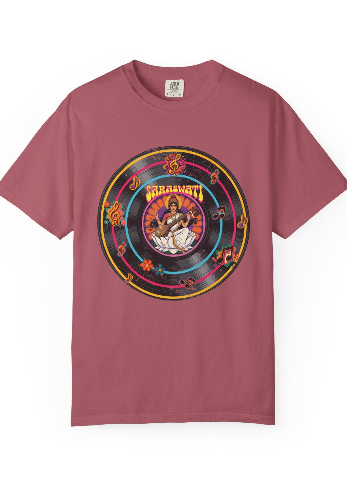 Vintage Saraswati Vinyl Record T-Shirt