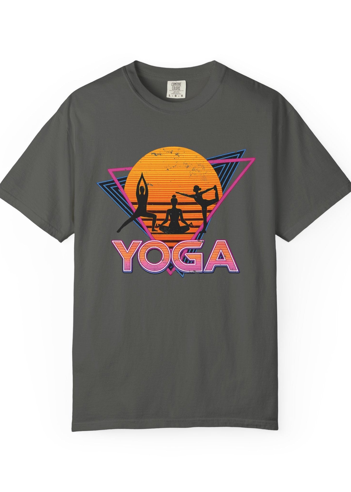 Retro Synthwave Yoga Tee