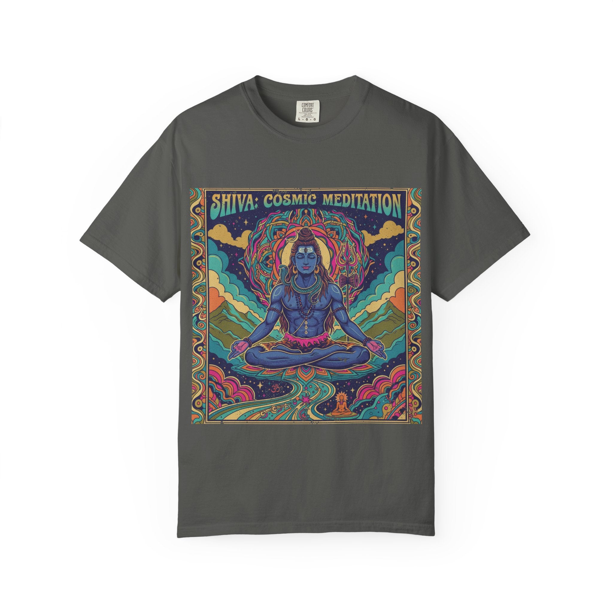 Shiva Cosmic Meditation T-Shirt – Psychedelic Spiritual Art Yoga Tee