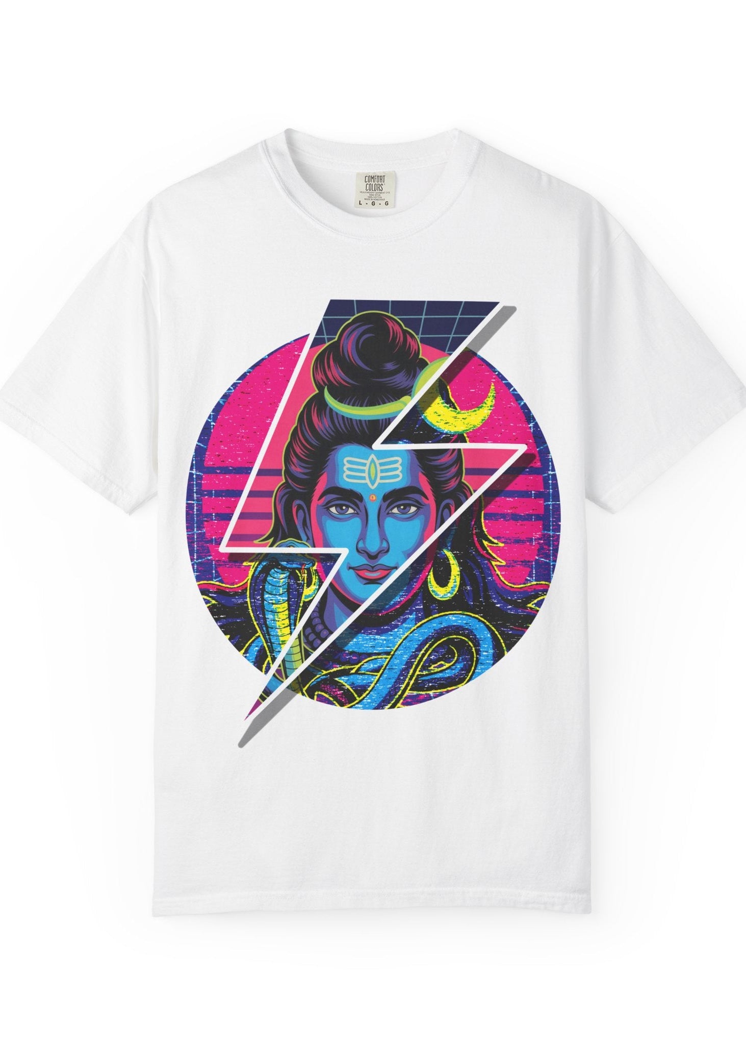 80s Retro Shiva Neon Wave Tee