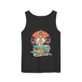 Surf & Stretch Retro Tank Top – Vintage Tropical Beach Yoga Graphic Tee