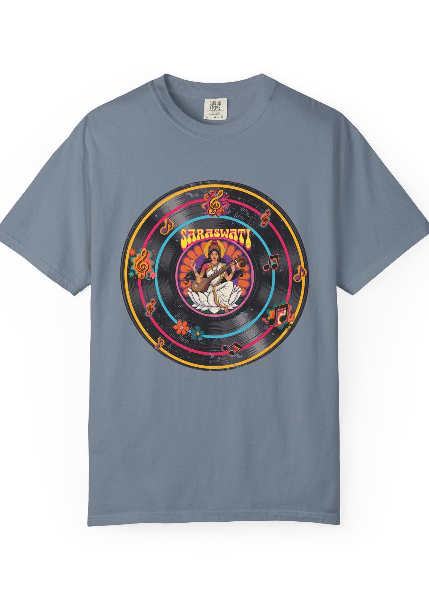 Vintage Saraswati Vinyl Record T-Shirt