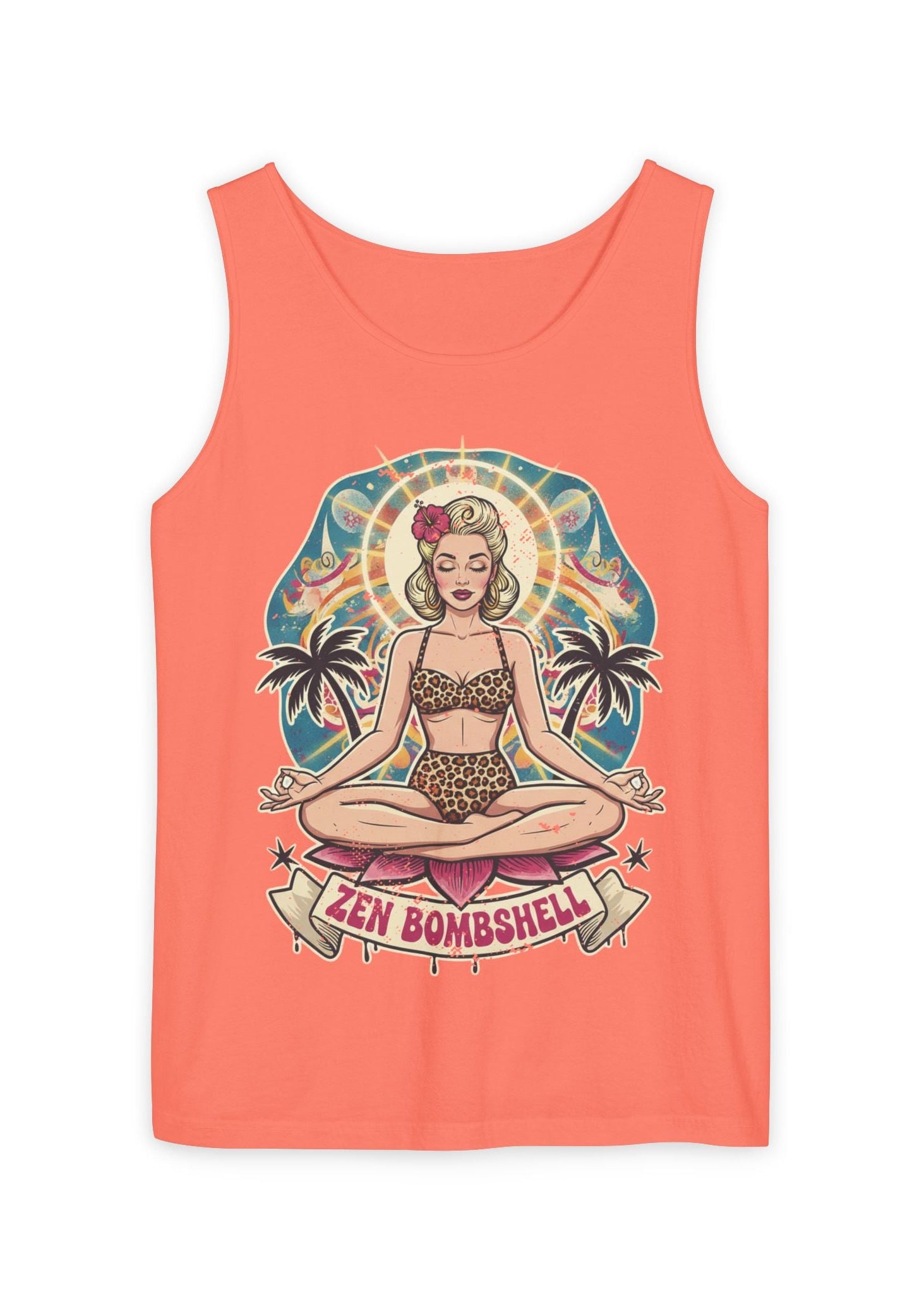 Zen Bombshell Retro Pin-Up Yoga Tank