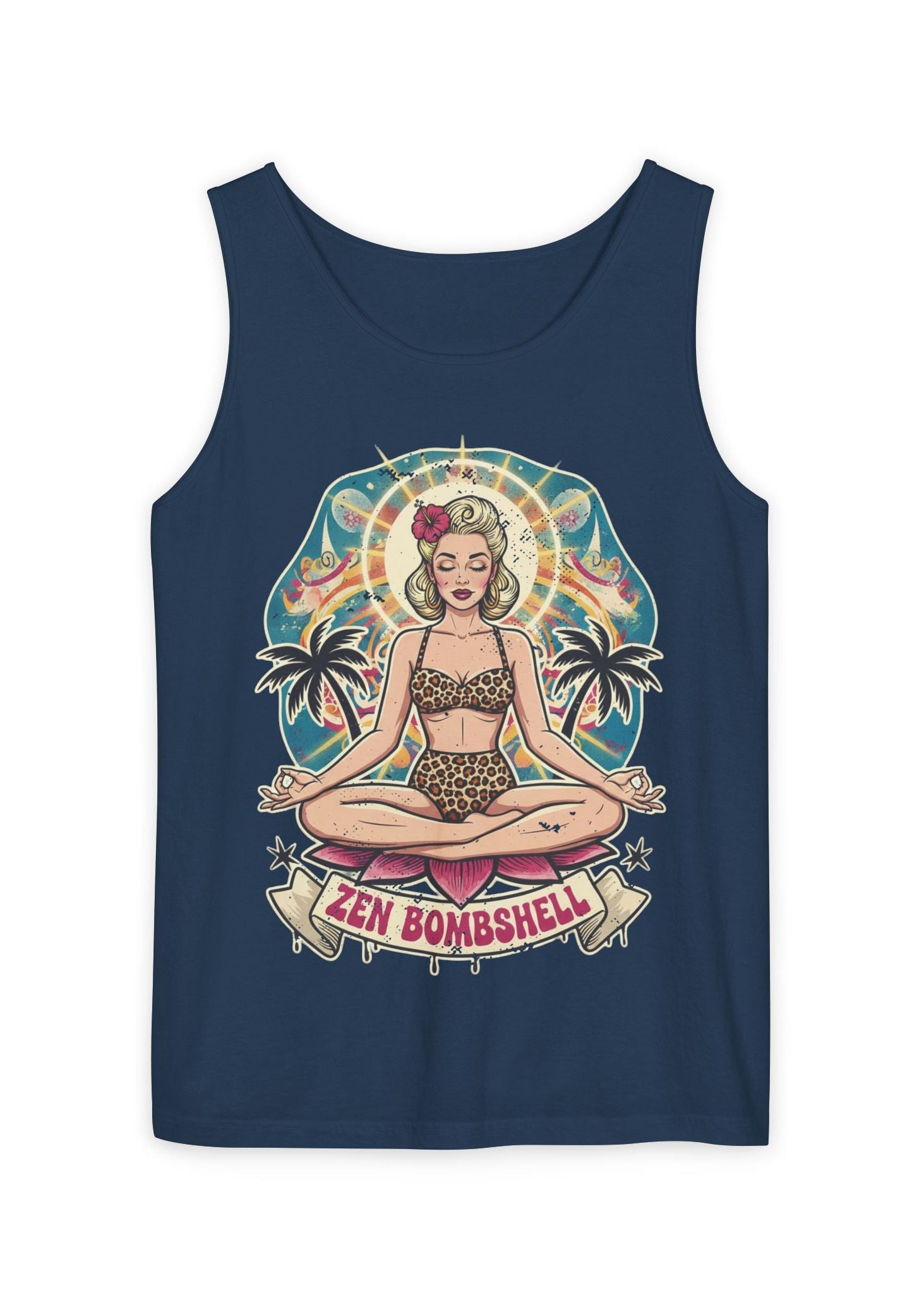 Zen Bombshell Retro Pin-Up Yoga Tank