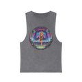 Cosmic Groove Forest Festival Pinup Tank Top - Vintage Psychedelic Mushroom Stonewashed Rave Gear