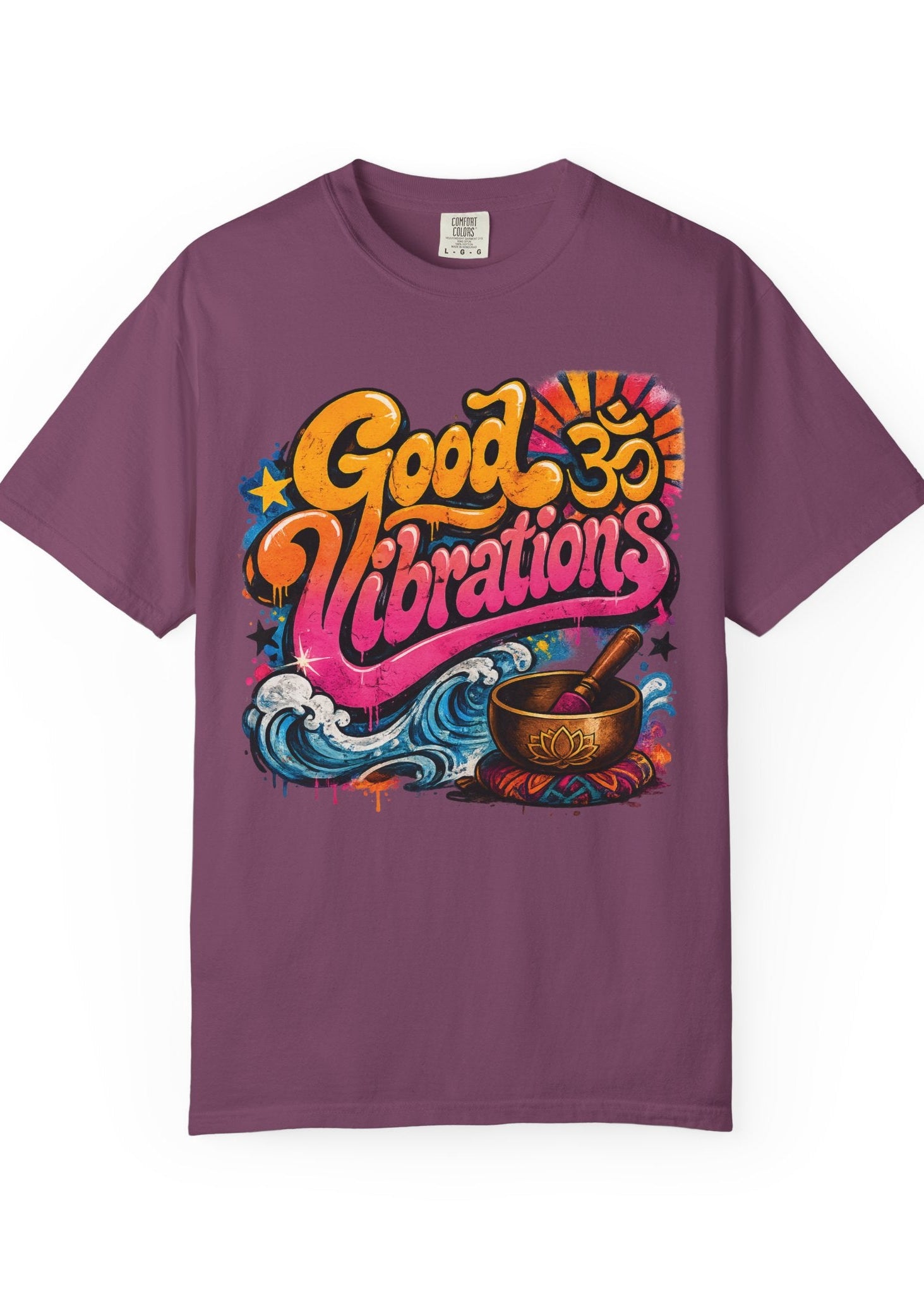 Good Vibrations OM Sound Bowl Graffiti T-Shirt
